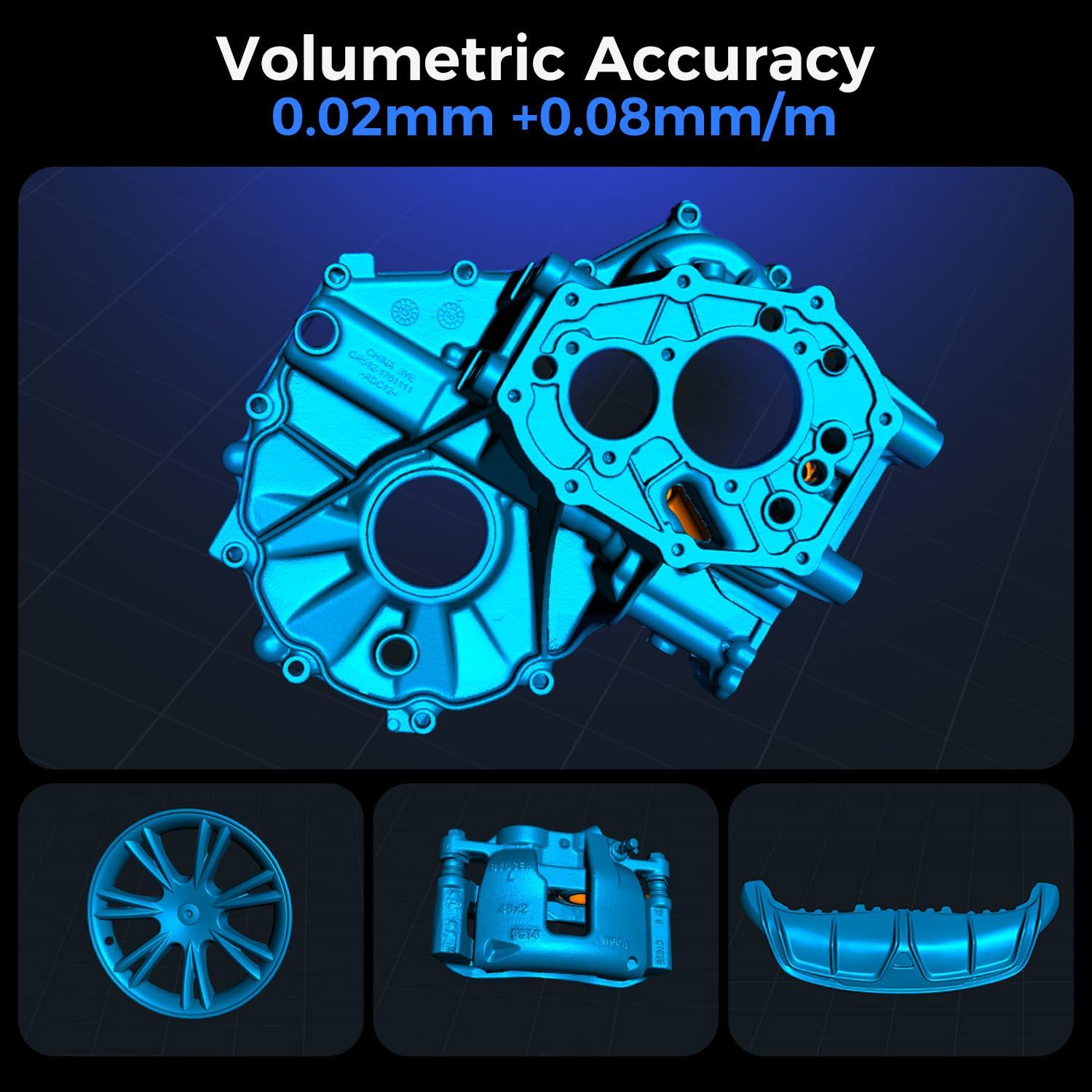 Escáner 3D Creality Raptor Pro 0.02mm 22+7 Láser Azul
