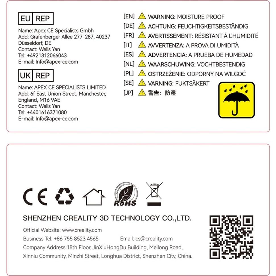 Escáner 3D Creality Raptor Pro 0.02mm 22+7 Láser Azul
