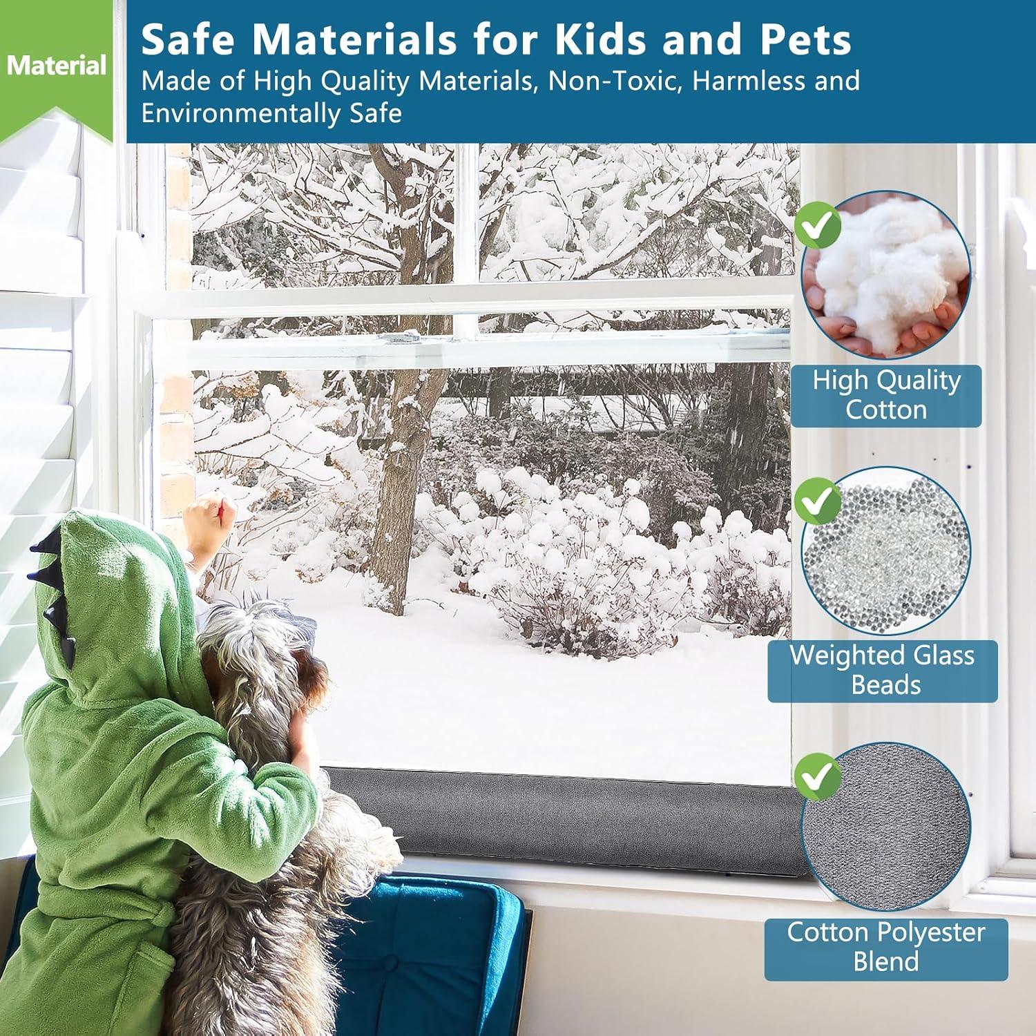 Tapón de Draft Triangular Anze 91.44 cm Gris Bloqueador de Aire