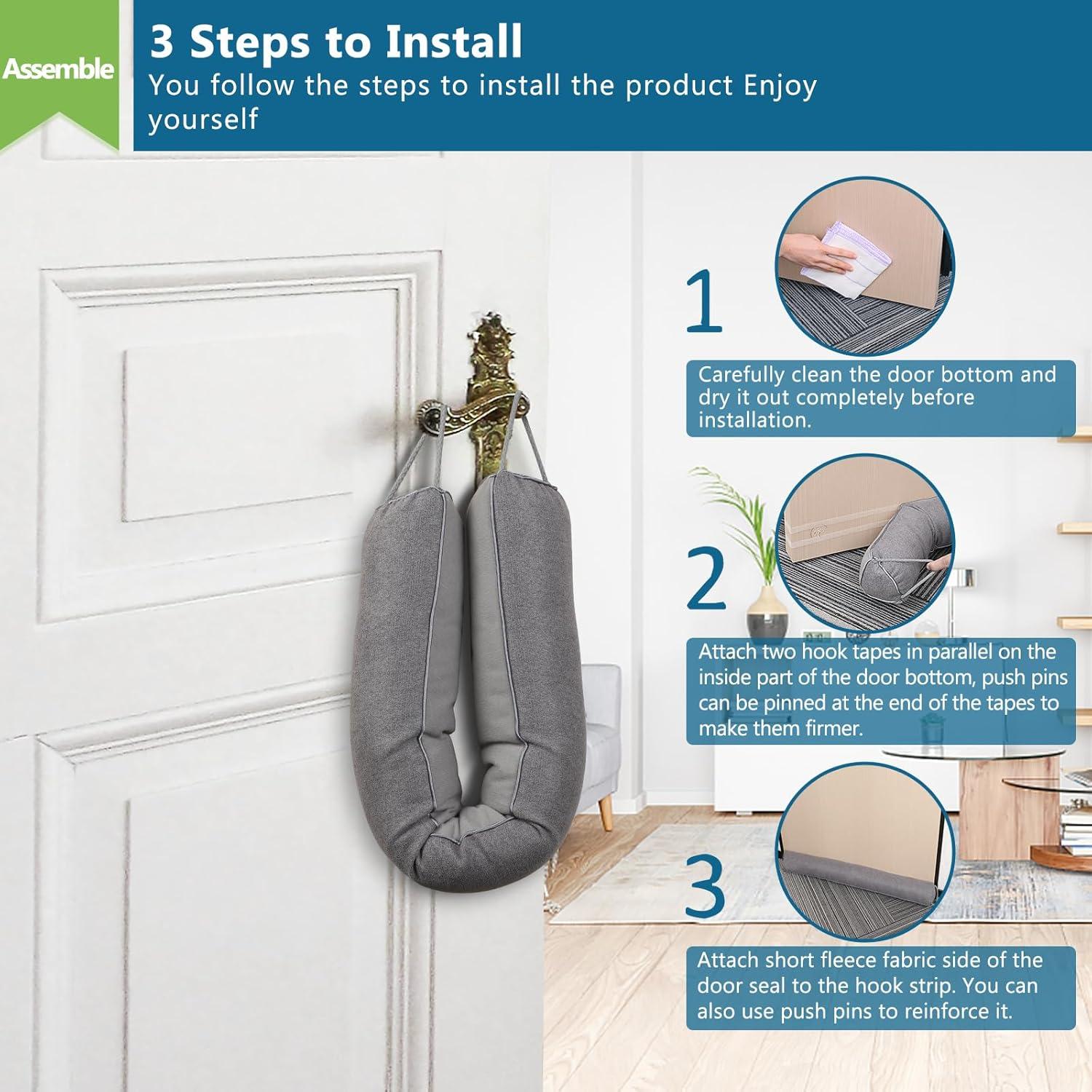 Tapón de Draft Triangular Anze 91.44 cm Gris Bloqueador de Aire