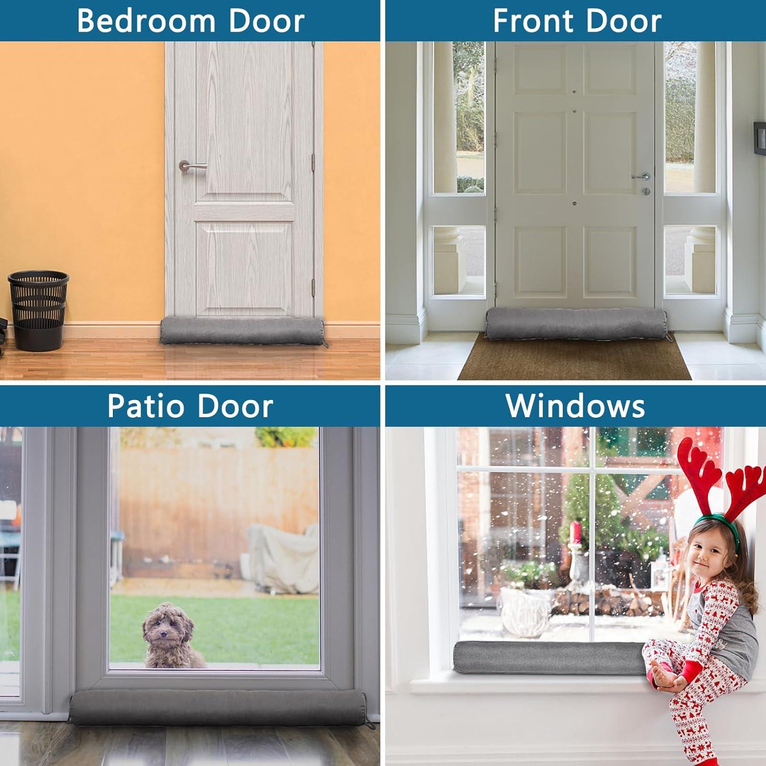 Tapón de Draft Triangular Anze 91.44 cm Gris Bloqueador de Aire