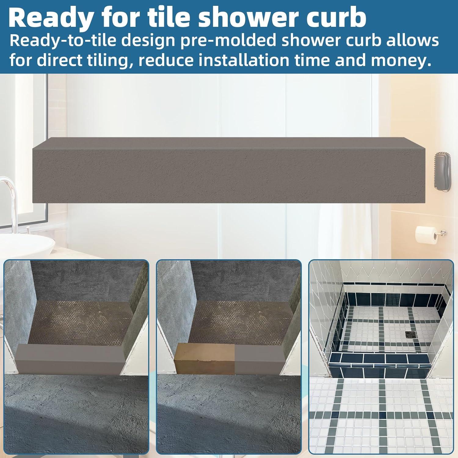 Umbral de Ducha Impermeable JIT 96.52 cm Listo para Azulejos