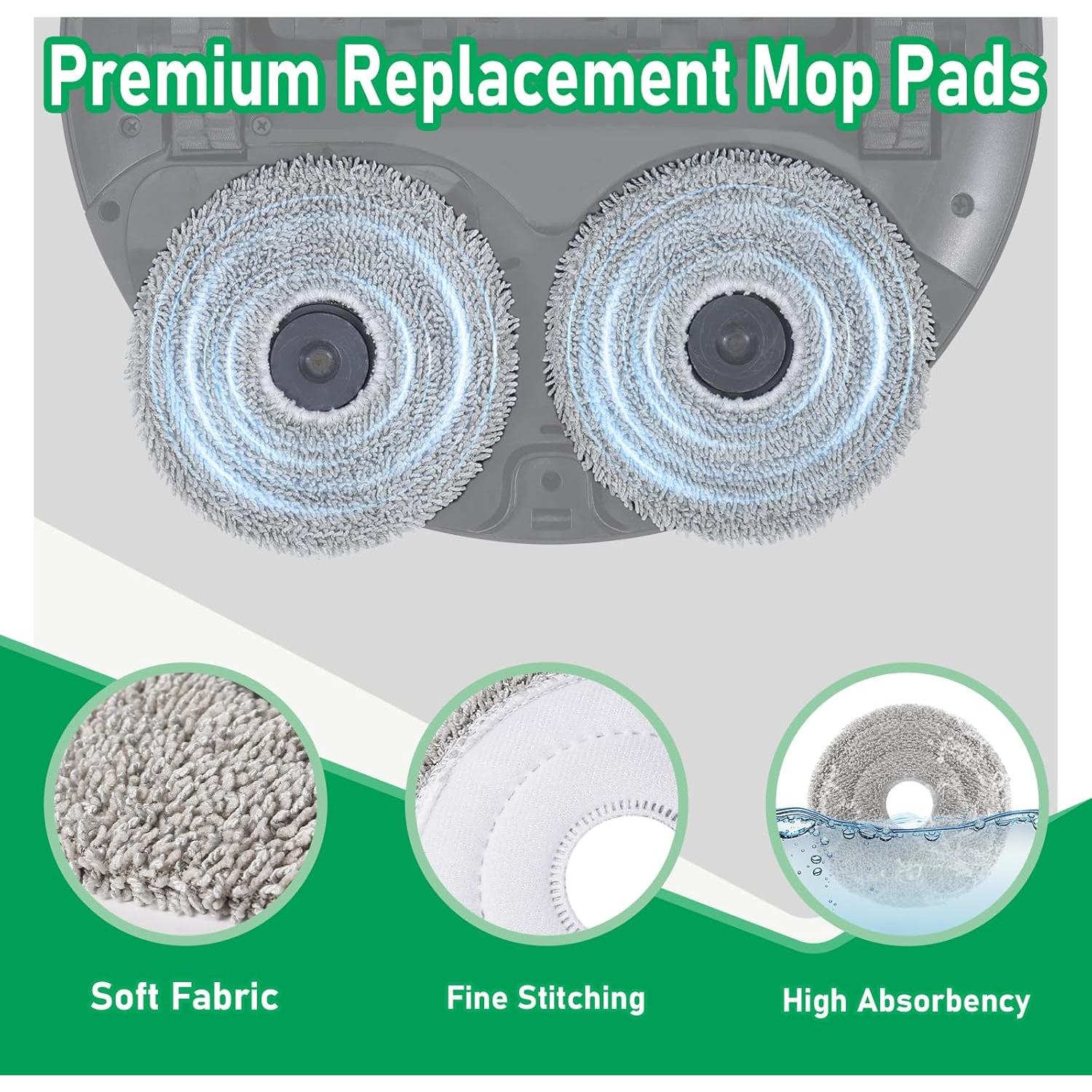 Paquete de 12 almohadillas de microfibra Klypticfit para aspiradora robot Dreame