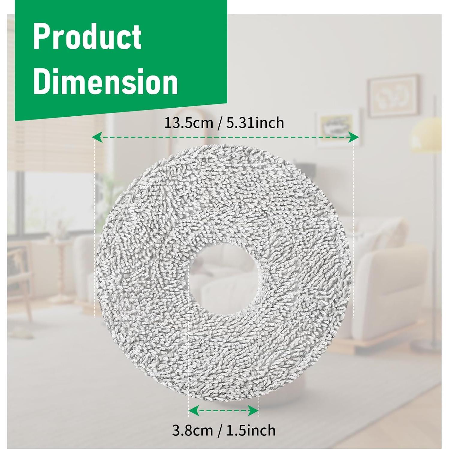 Paquete de 12 almohadillas de microfibra Klypticfit para aspiradora robot Dreame