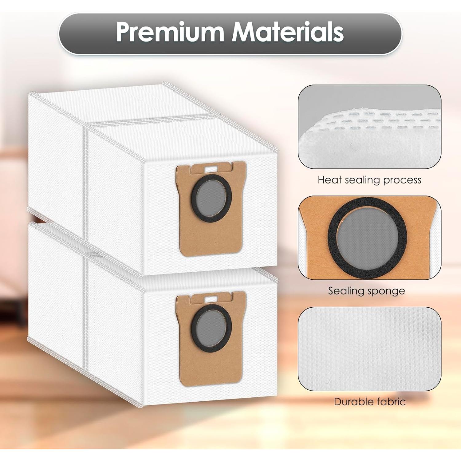 16 Bolsas de Polvo Reemplazo BRUVISH para Aspiradoras Dreame y Xiaomi