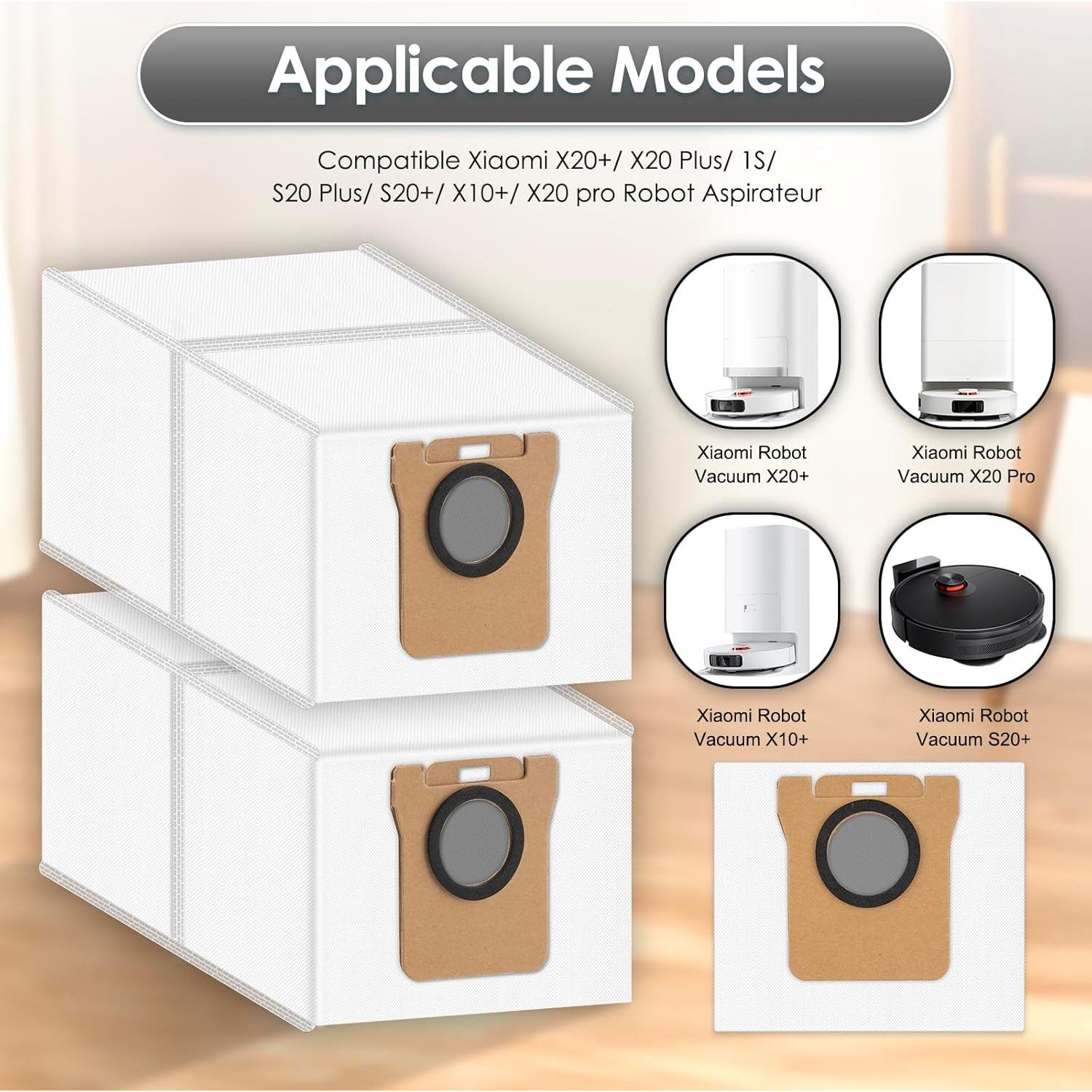 16 Bolsas de Polvo Reemplazo BRUVISH para Aspiradoras Dreame y Xiaomi