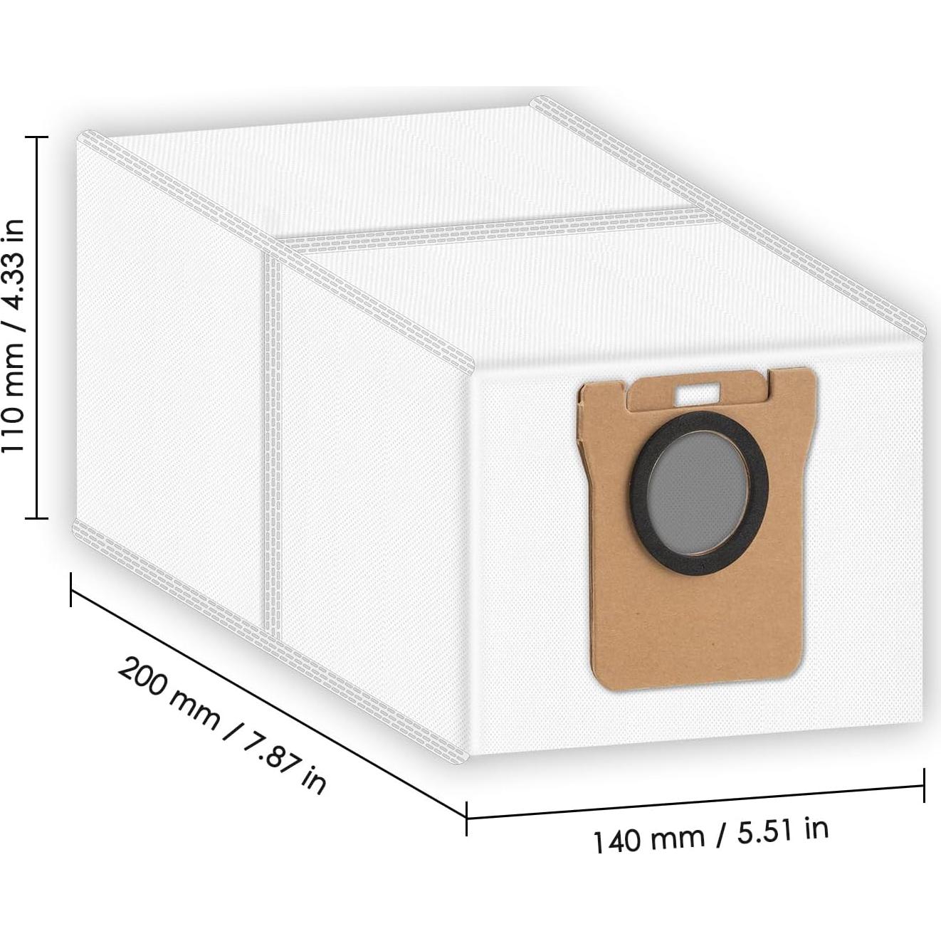 16 Bolsas de Polvo Reemplazo BRUVISH para Aspiradoras Dreame y Xiaomi