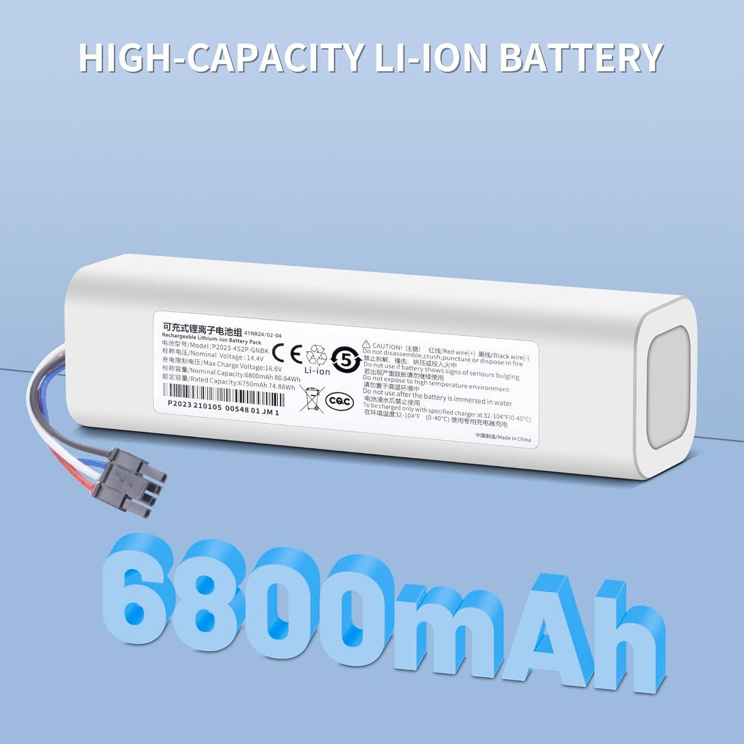 Batería de Ión de Litio 6800mAh para Aspiradoras Dreame