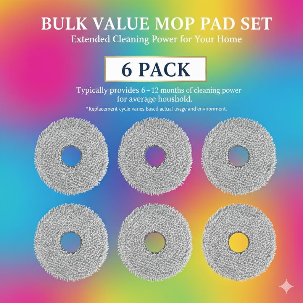Paquete de 6 Almohadillas de Mopa VACKING para Aspiradoras