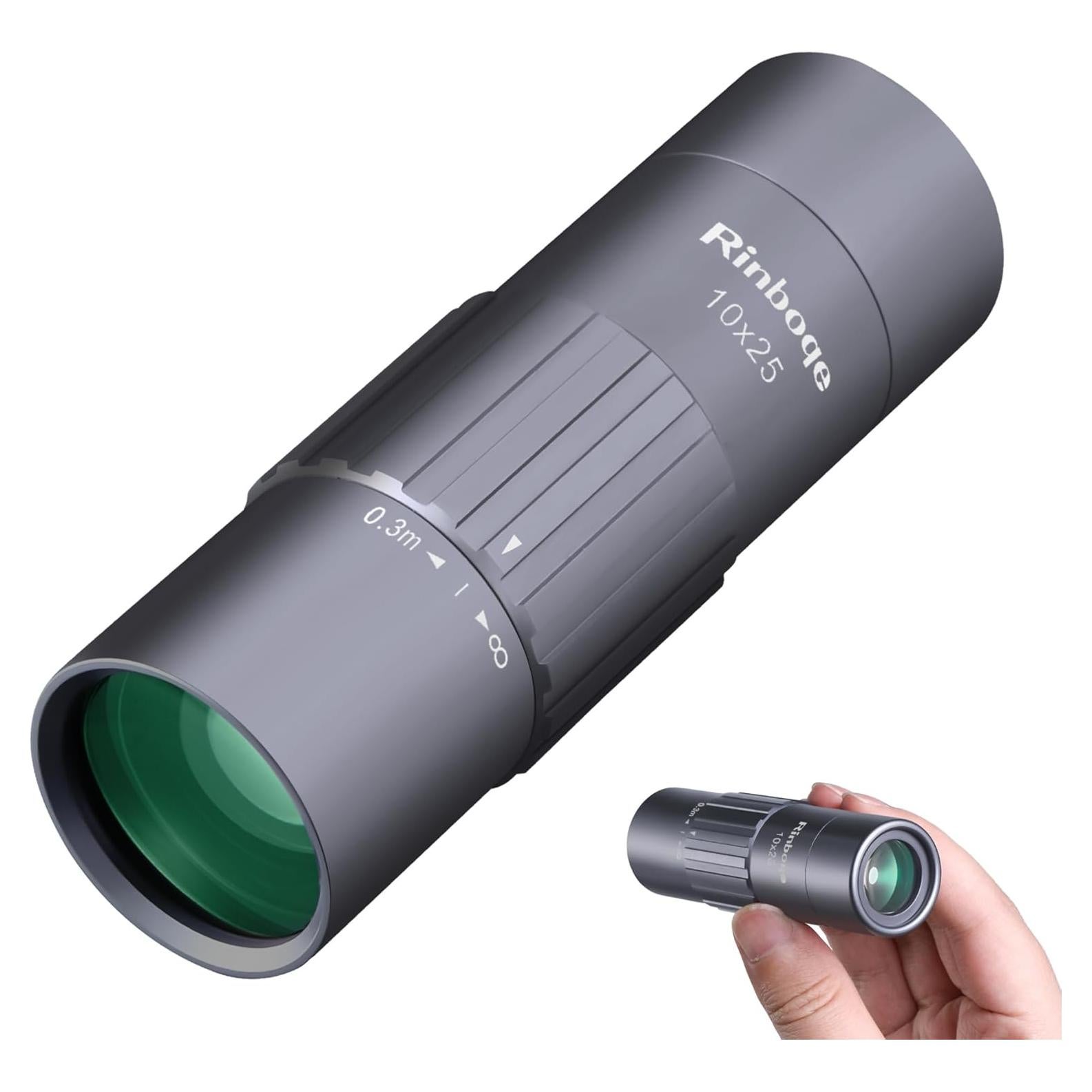 Monocular Compacto Rinboqe 10x25 HD Impermeable 163g