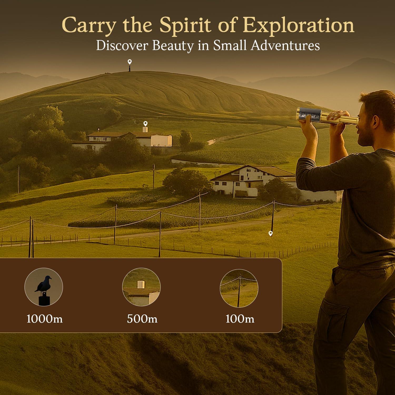 Telescopio de Bronce NauticalMart 15 cm con Funda de Cuero