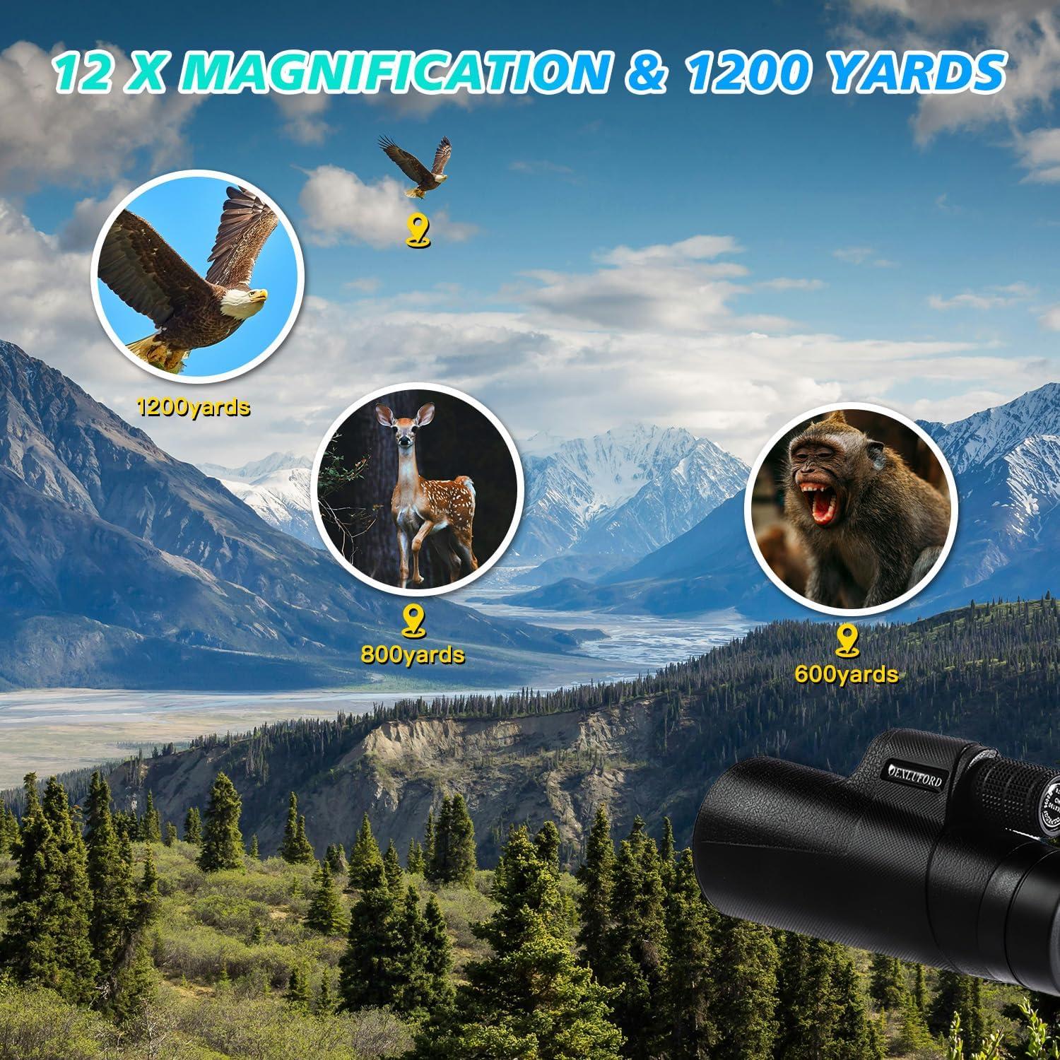 Monocular 80X100 OEXLUFORD - Telescopio HD Plegable para Aventura