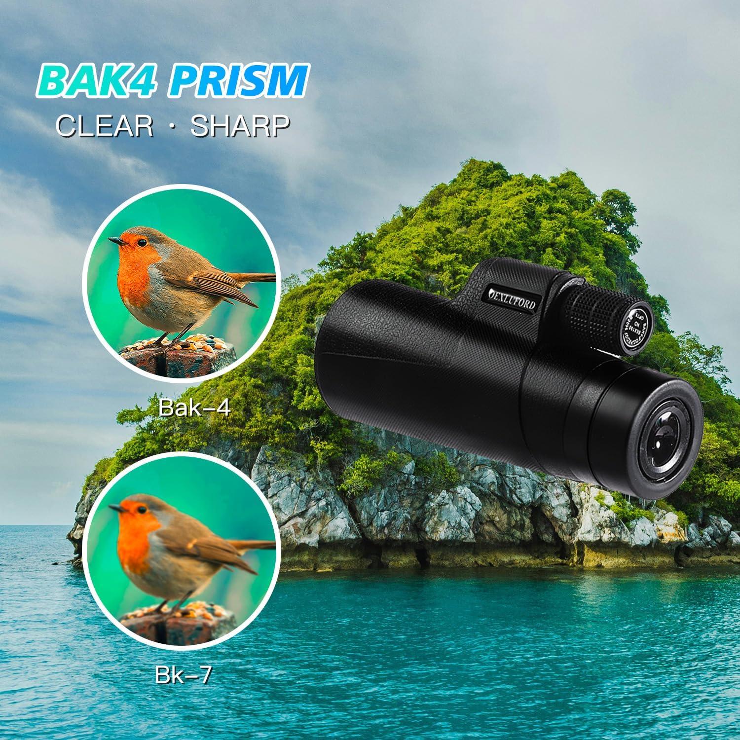 Monocular 80X100 OEXLUFORD - Telescopio HD Plegable para Aventura