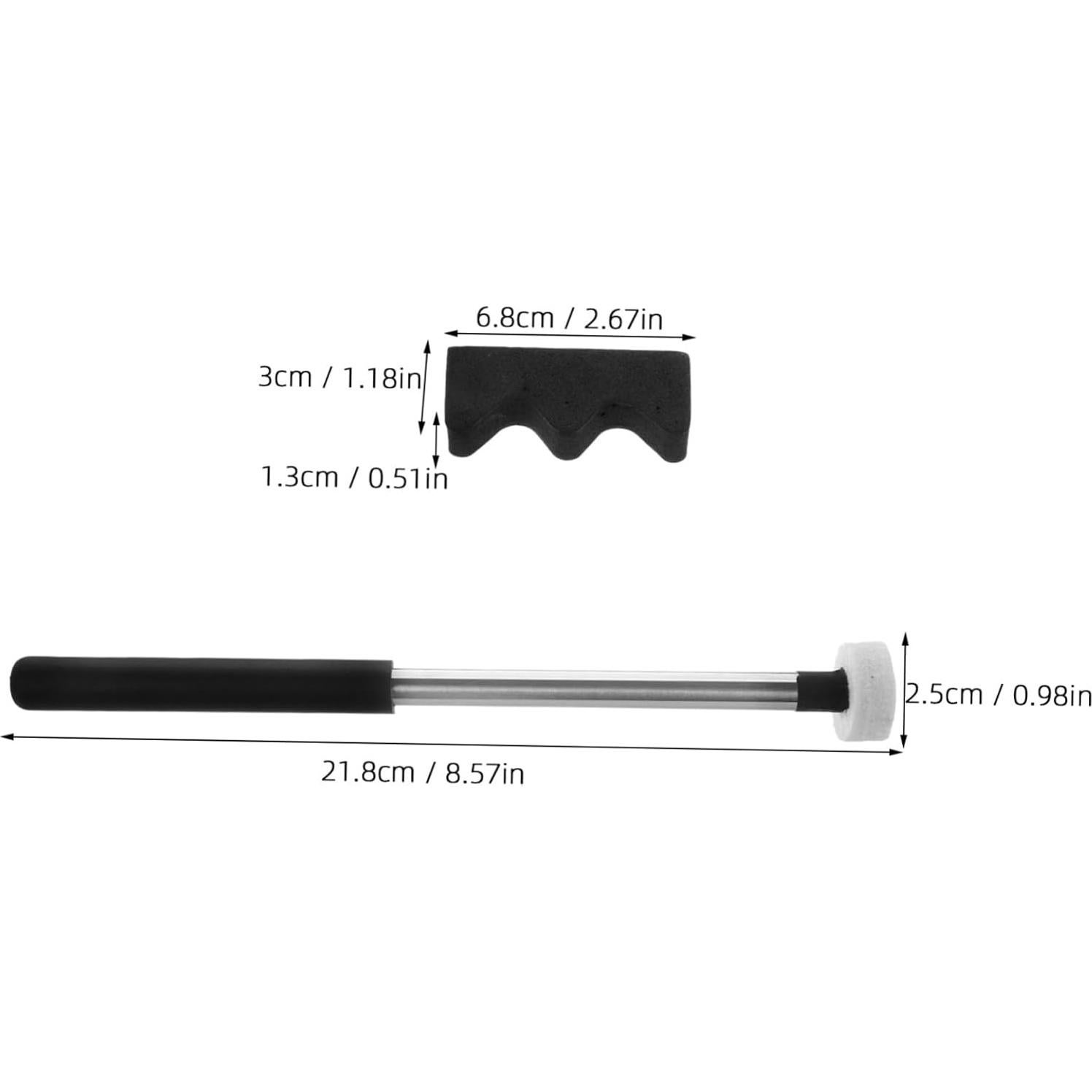 Mallets de Tambor de Lengua Fieltro y Goma 2 Pares 21.8cm