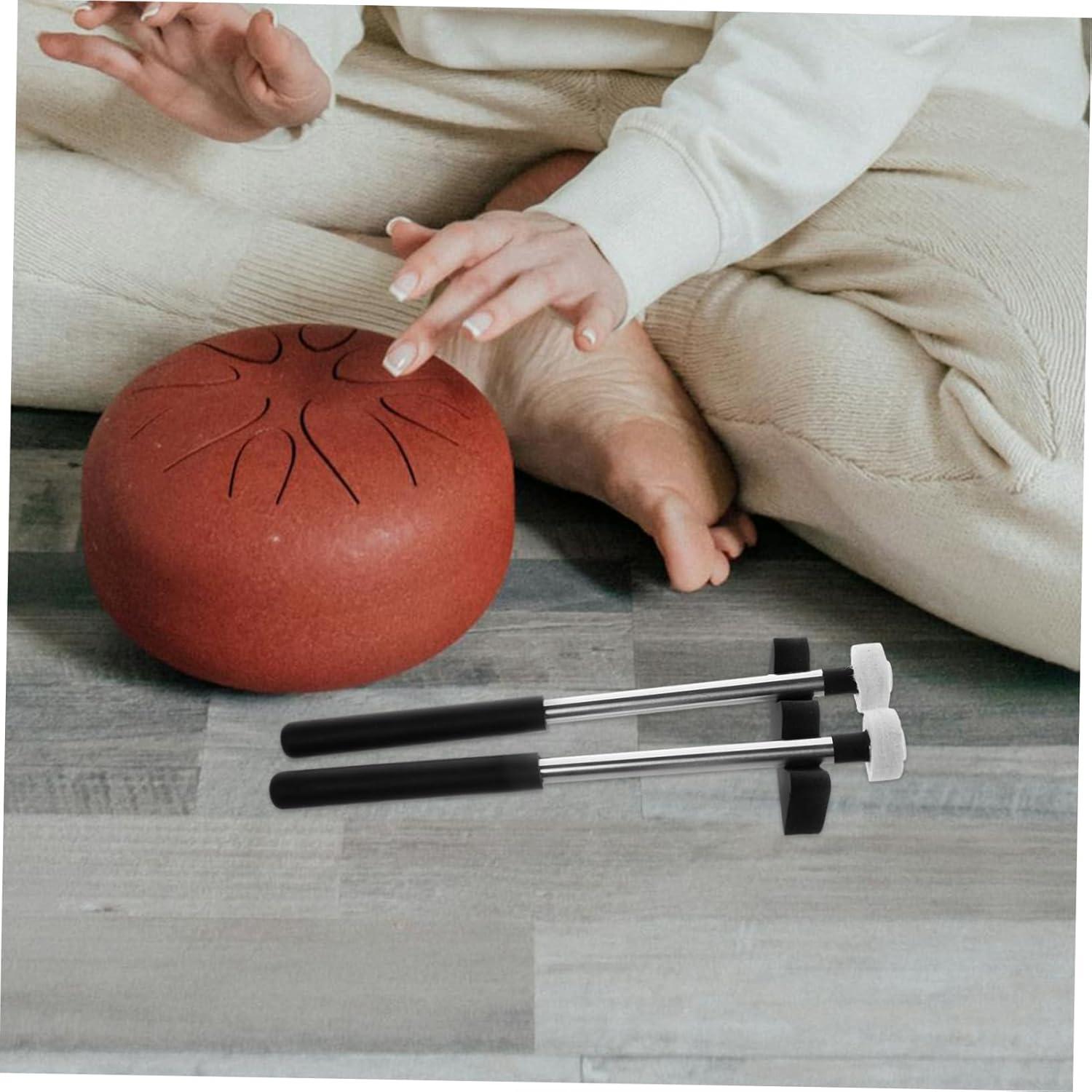 Mallets de Tambor de Lengua Fieltro y Goma 2 Pares 21.8cm