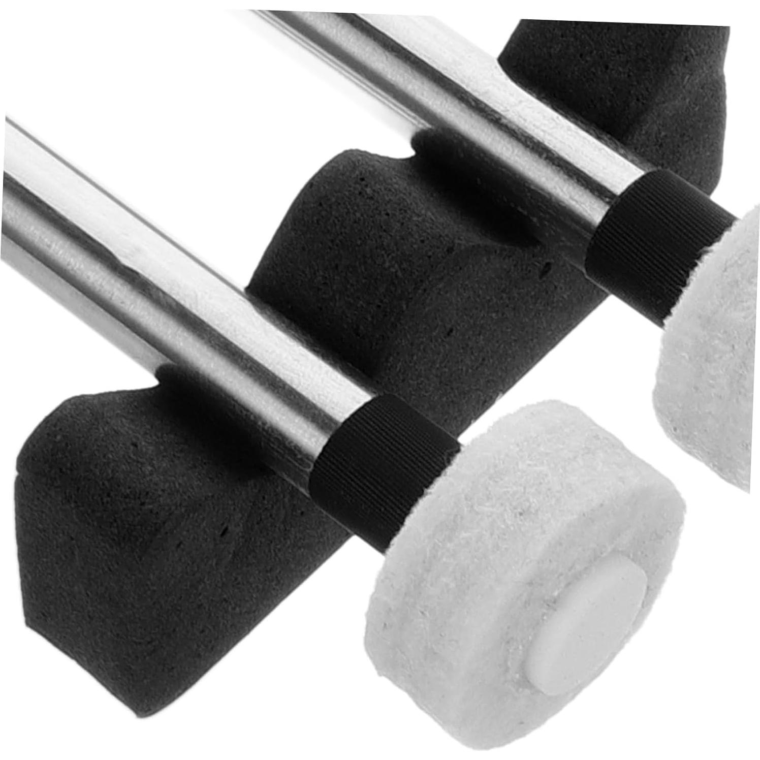 Mallets de Tambor de Lengua Fieltro y Goma 2 Pares 21.8cm