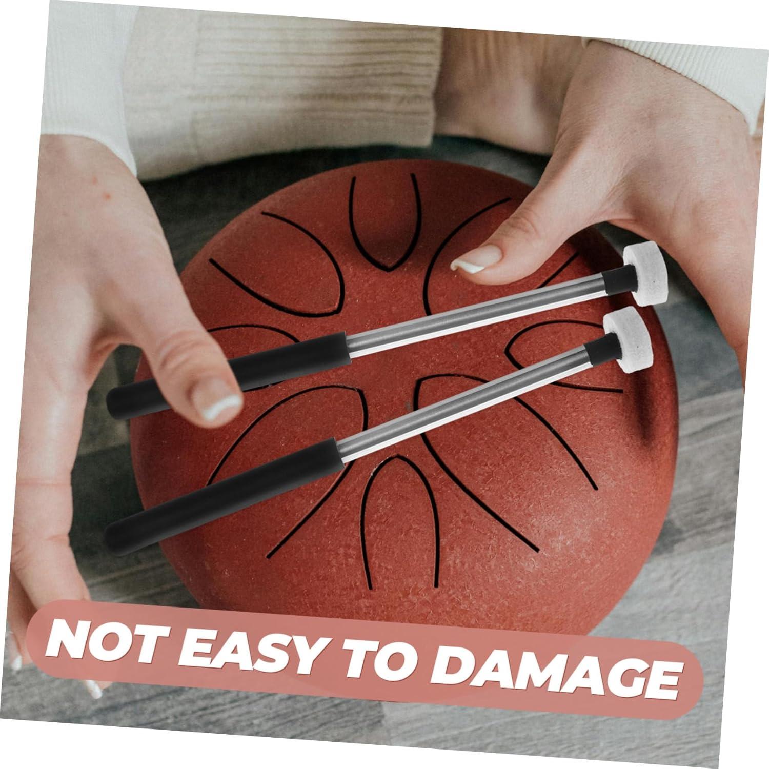 Mallets de Tambor de Lengua Fieltro y Goma 2 Pares 21.8cm