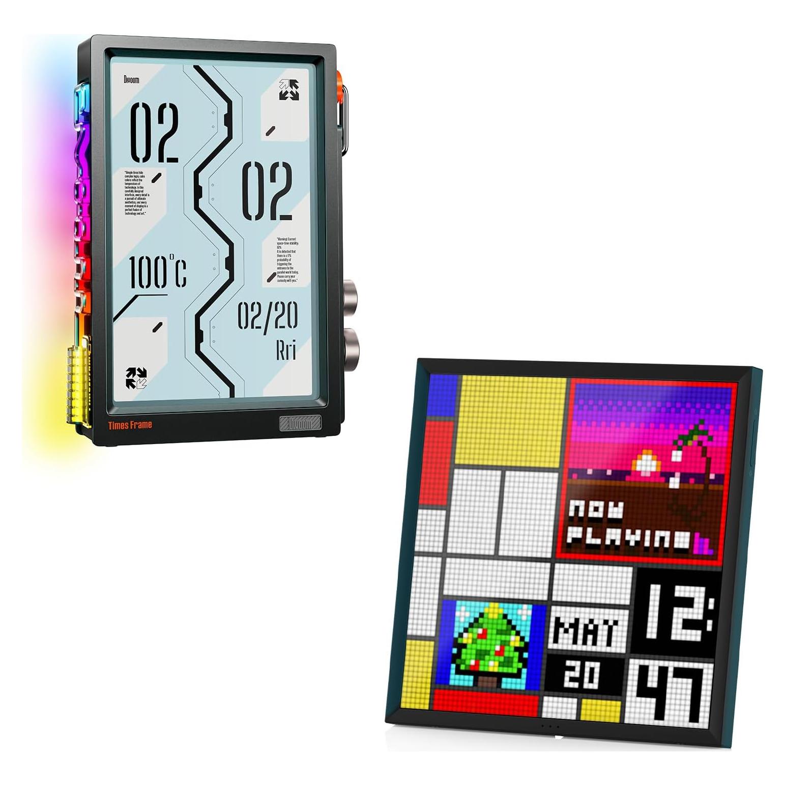 Divoom Pixoo-64 y Times Frame 10.1" Marco Digital WiFi