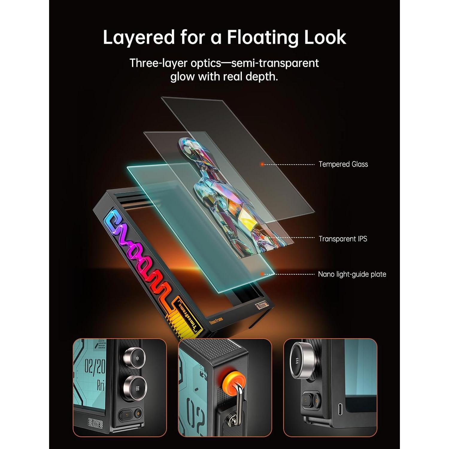 Divoom Pixoo-64 y Times Frame 10.1" Marco Digital WiFi