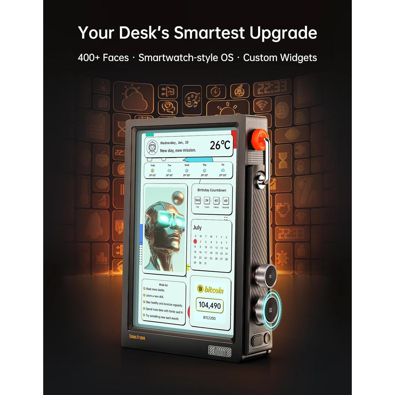 Divoom Pixoo-64 y Times Frame 10.1" Marco Digital WiFi