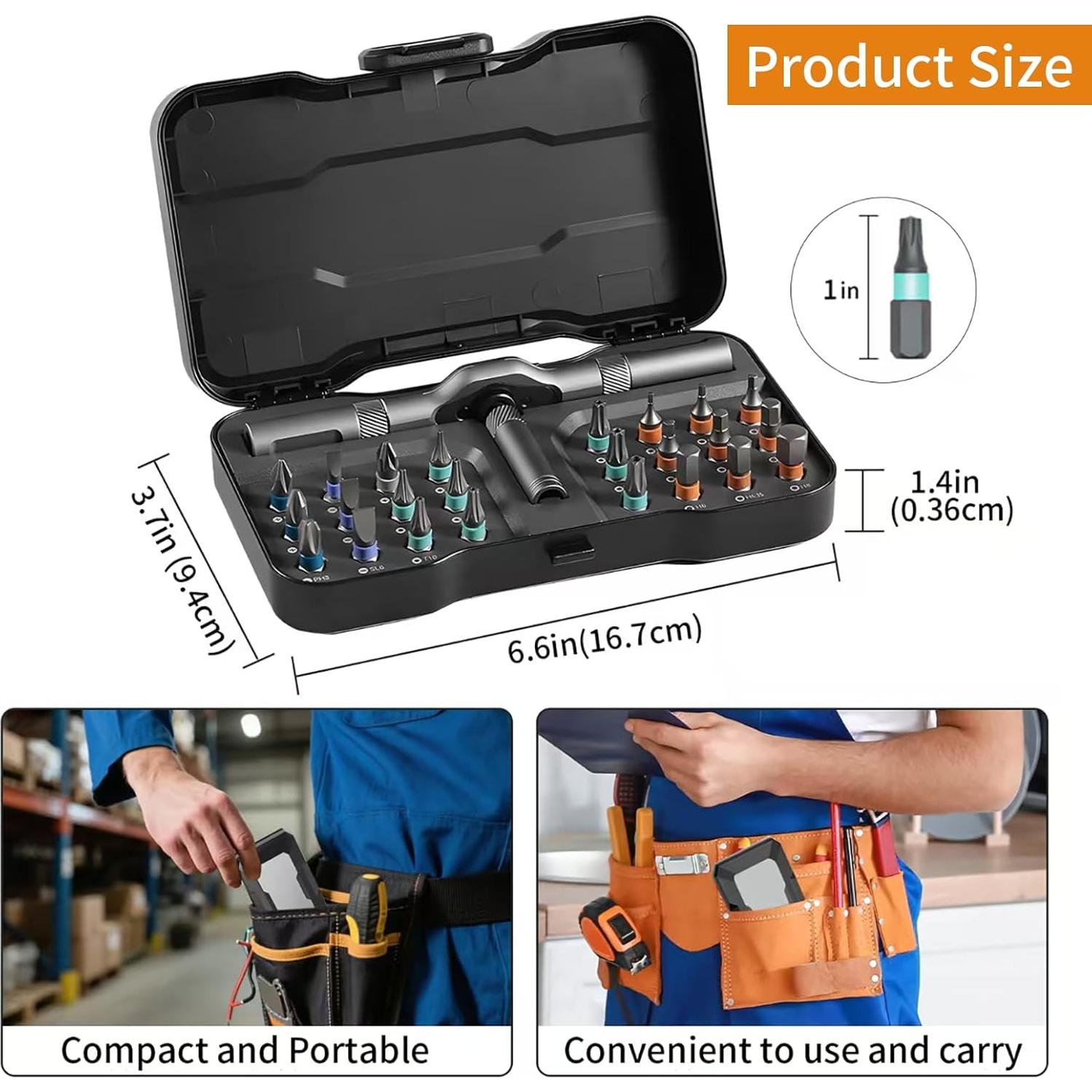 Juego de Destornilladores Magnéticos 24 en 1 JESRYTOUR