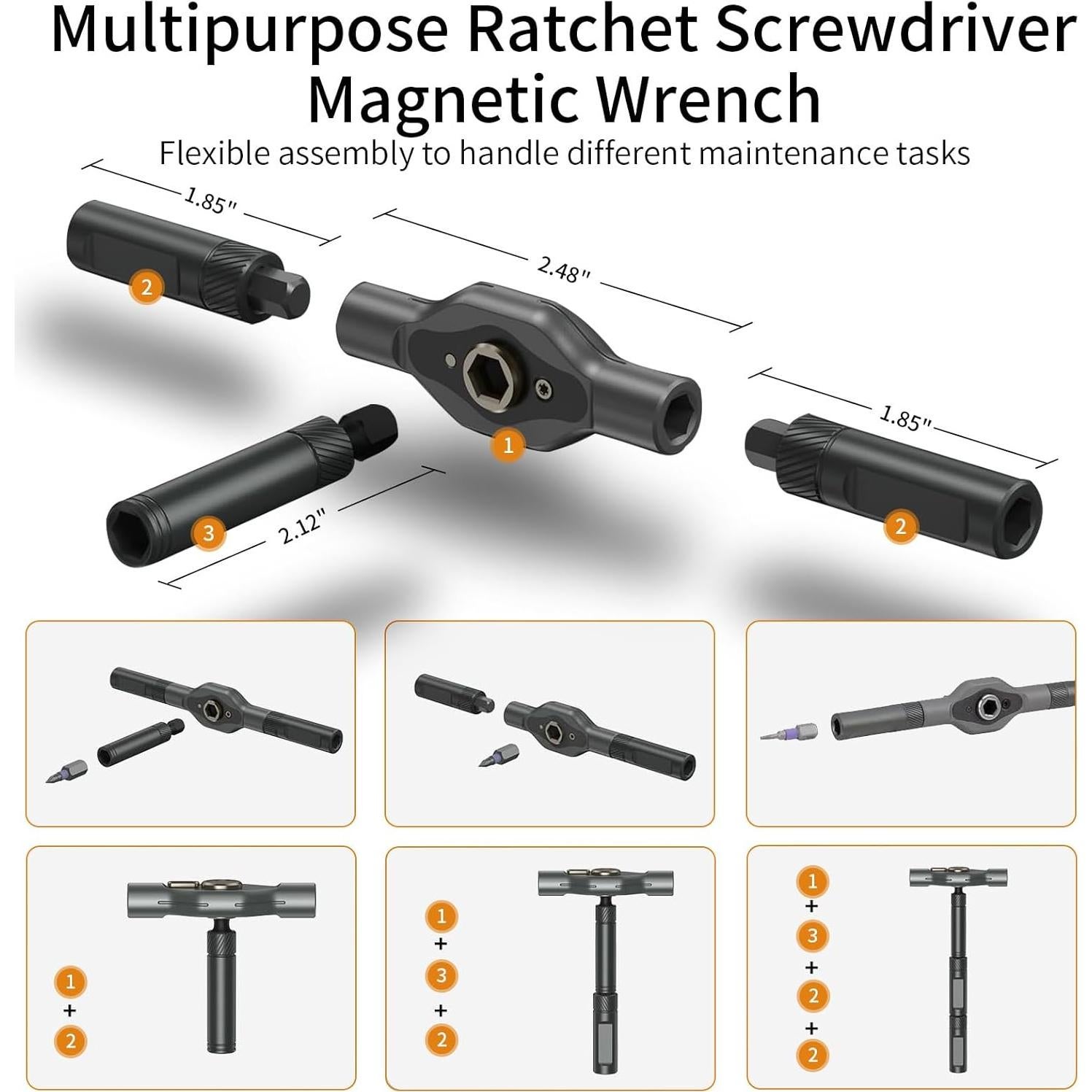 Juego de Destornilladores Magnéticos 24 en 1 JESRYTOUR