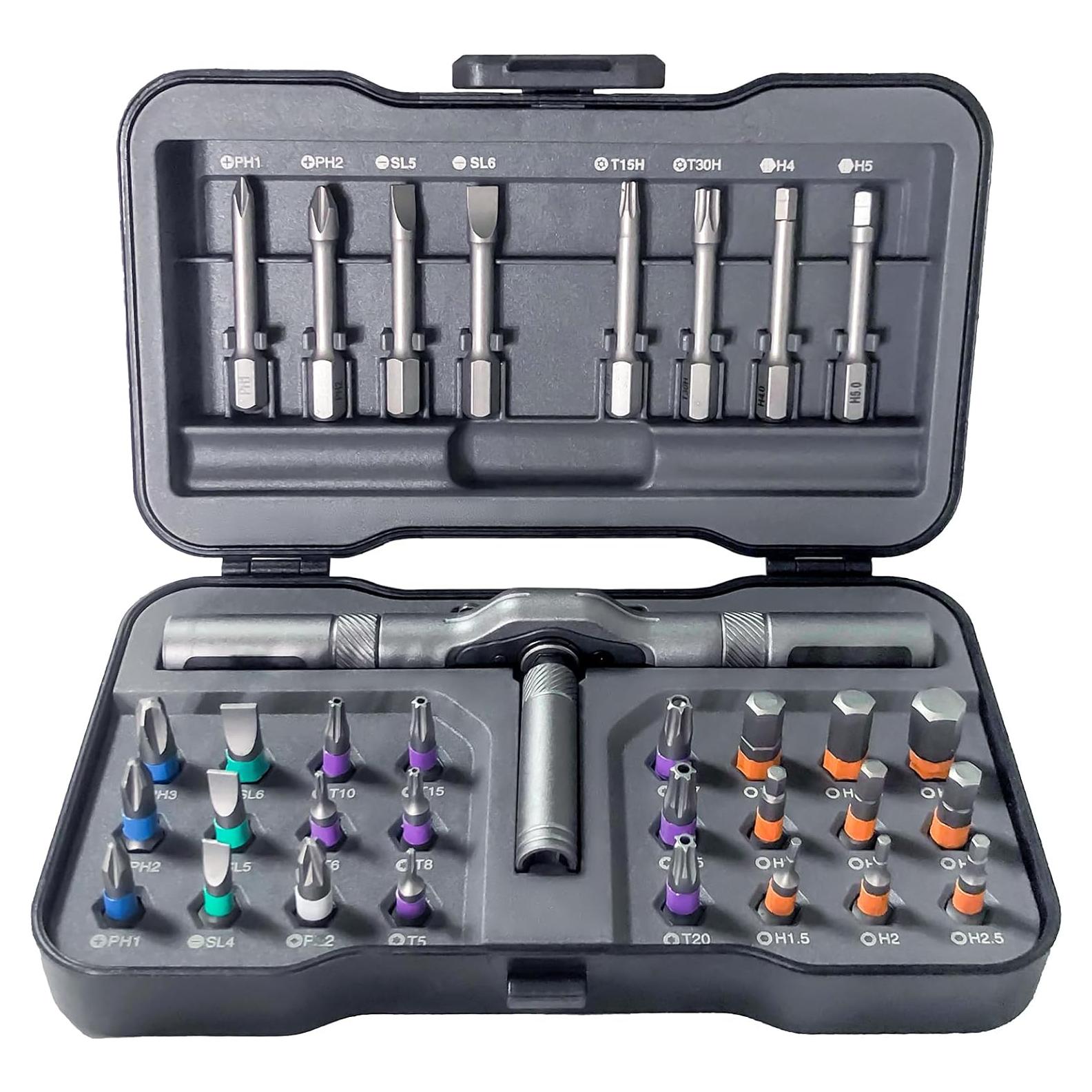 Juego de Destornilladores Magnéticos 34 en 1 LeCoirrax SD04B