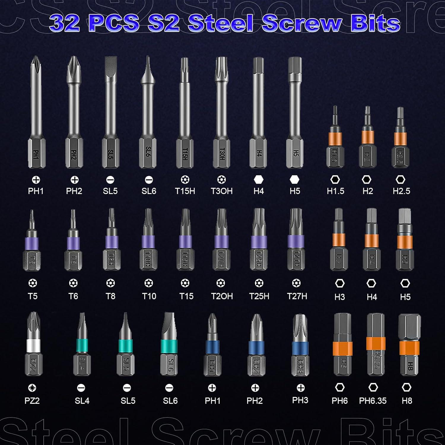 Juego de Destornilladores Magnéticos 34 en 1 LeCoirrax SD04B