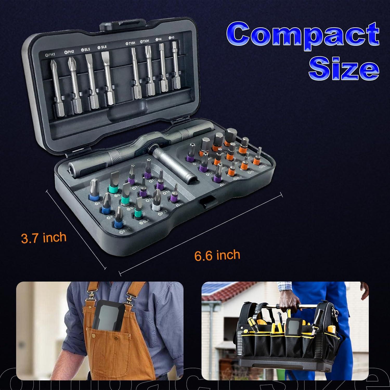 Juego de Destornilladores Magnéticos 34 en 1 LeCoirrax SD04B