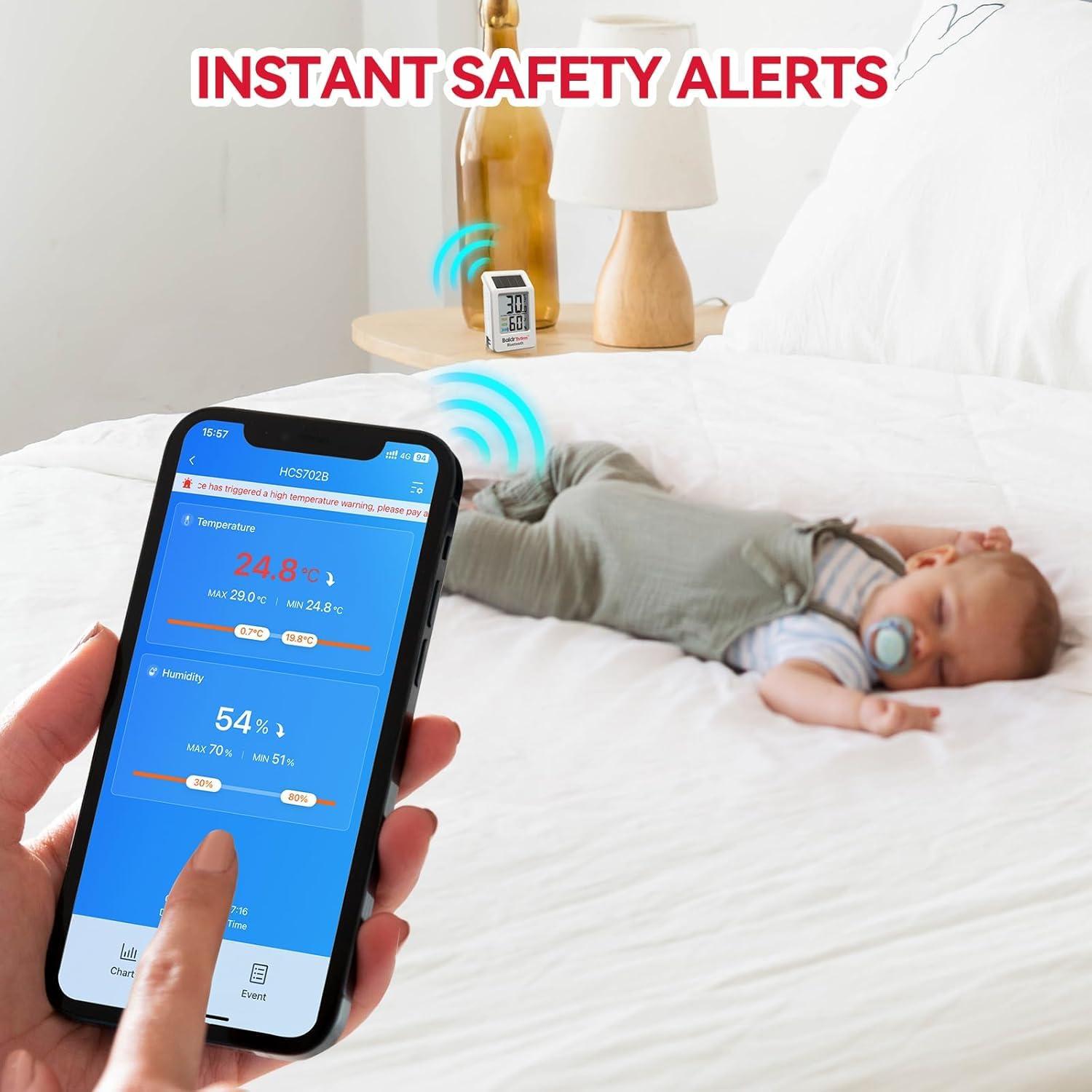 Termómetro Solar Bluetooth BaldrTherm con Monitor de Humedad