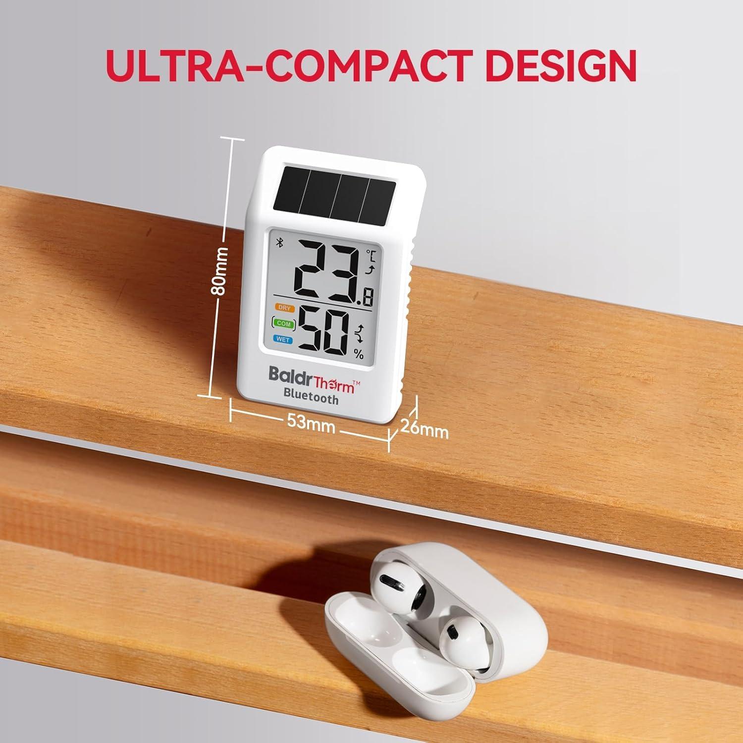 Termómetro Solar Bluetooth BaldrTherm con Monitor de Humedad