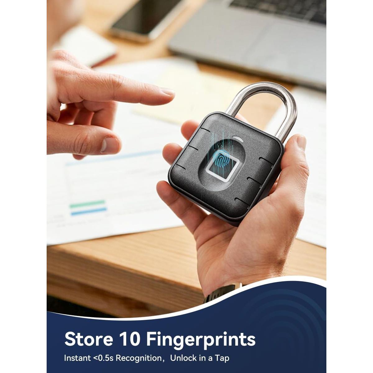 Candado de Huella Dactilar NexusLab LOCK-P80S IP67