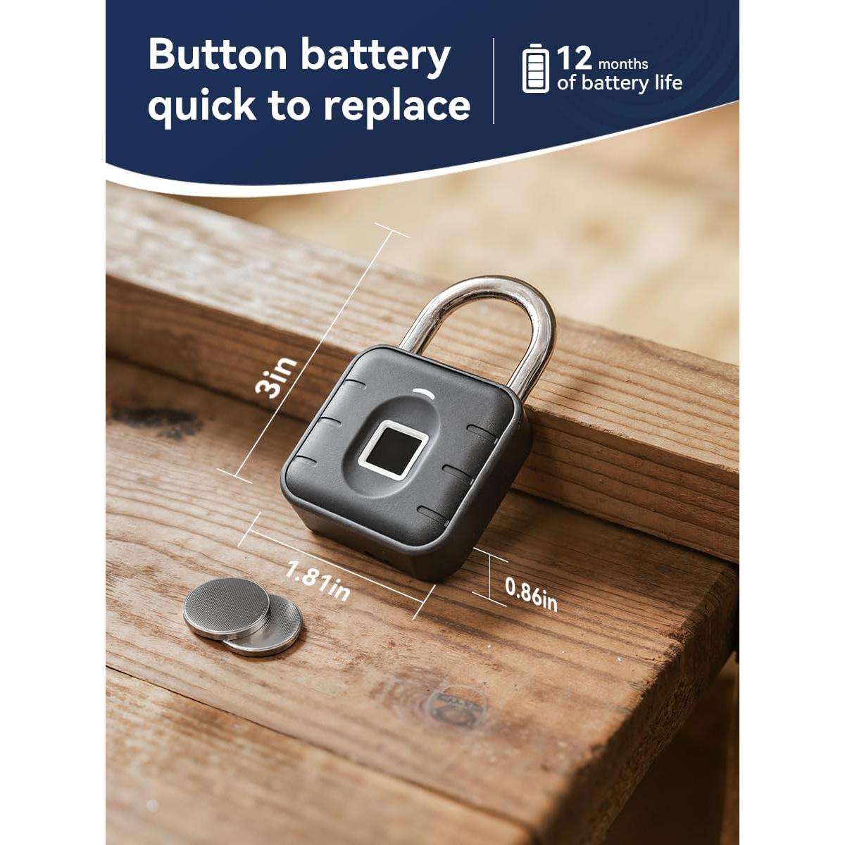 Candado de Huella Dactilar NexusLab LOCK-P80S IP67