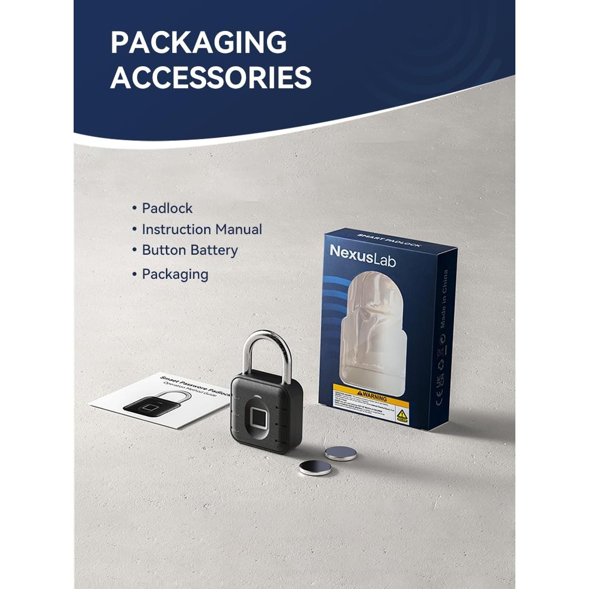 Candado de Huella Dactilar NexusLab LOCK-P80S IP67