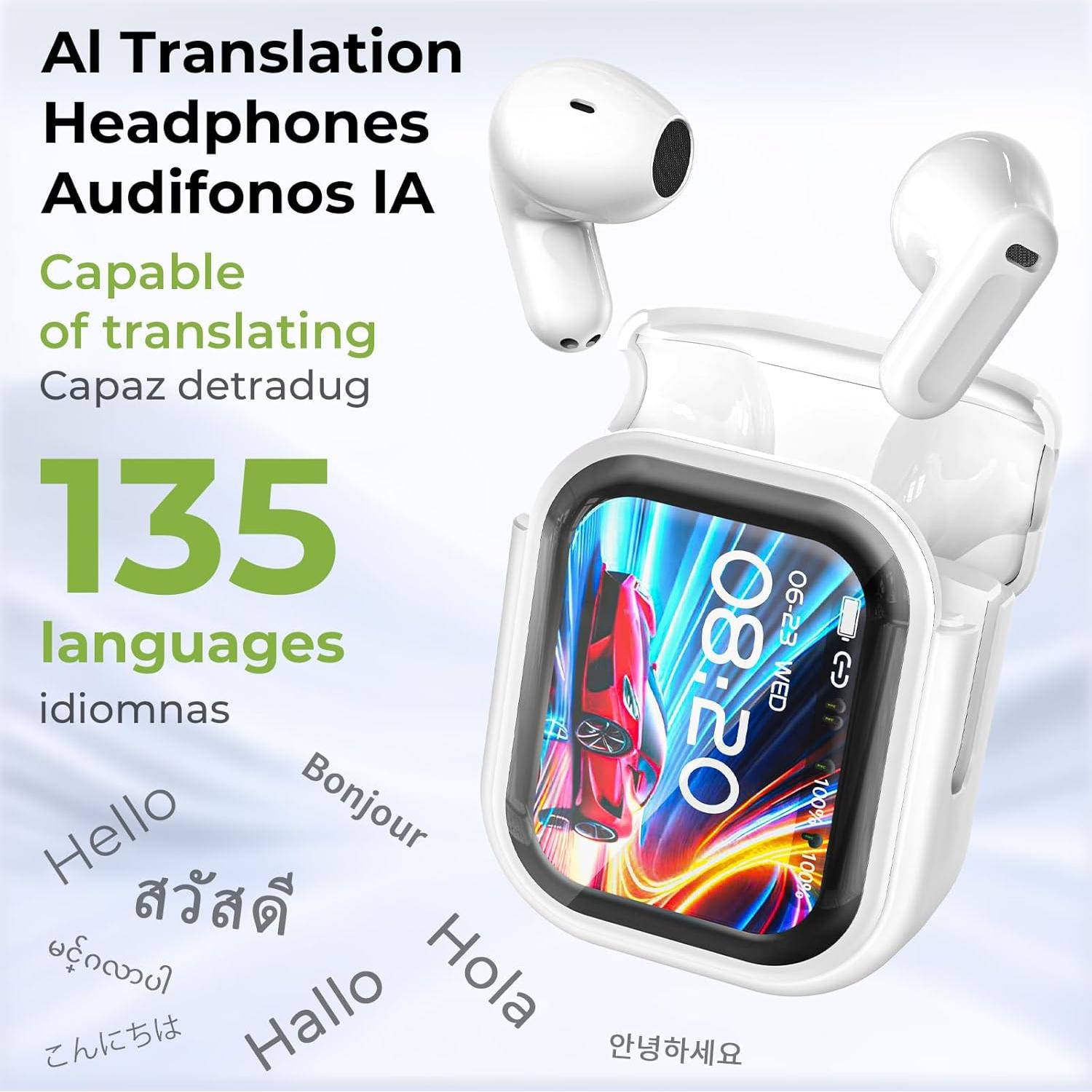 Auriculares Traductores NE20 AI - Traducción en Tiempo Real 135 Idiomas