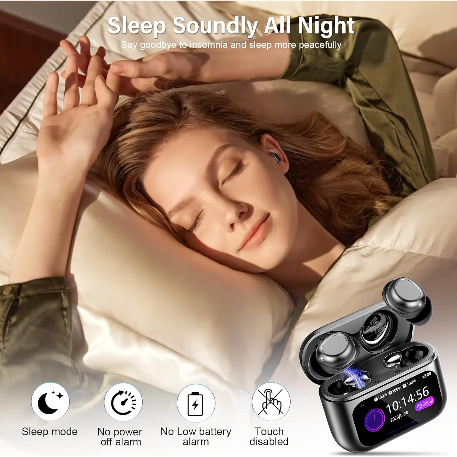 Auriculares para dormir ZYHKON SU9 Bluetooth 5.4 In-ear 48h
