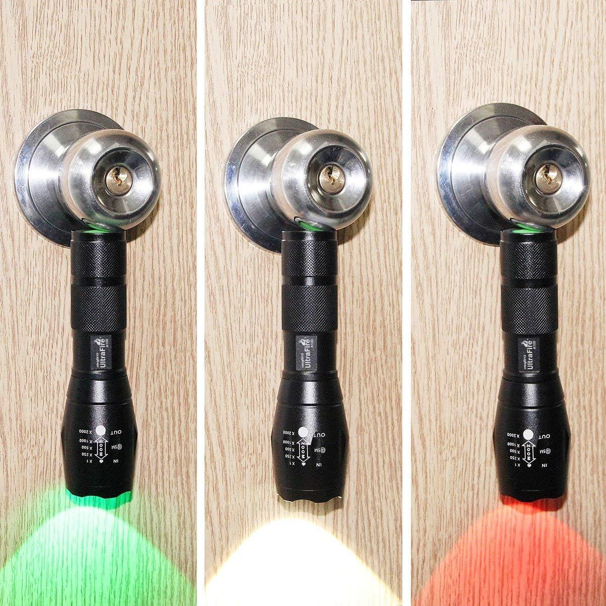 Linterna Táctica UltraFire A100 - 800 Lúmenes, 5 Modos, Zoomable