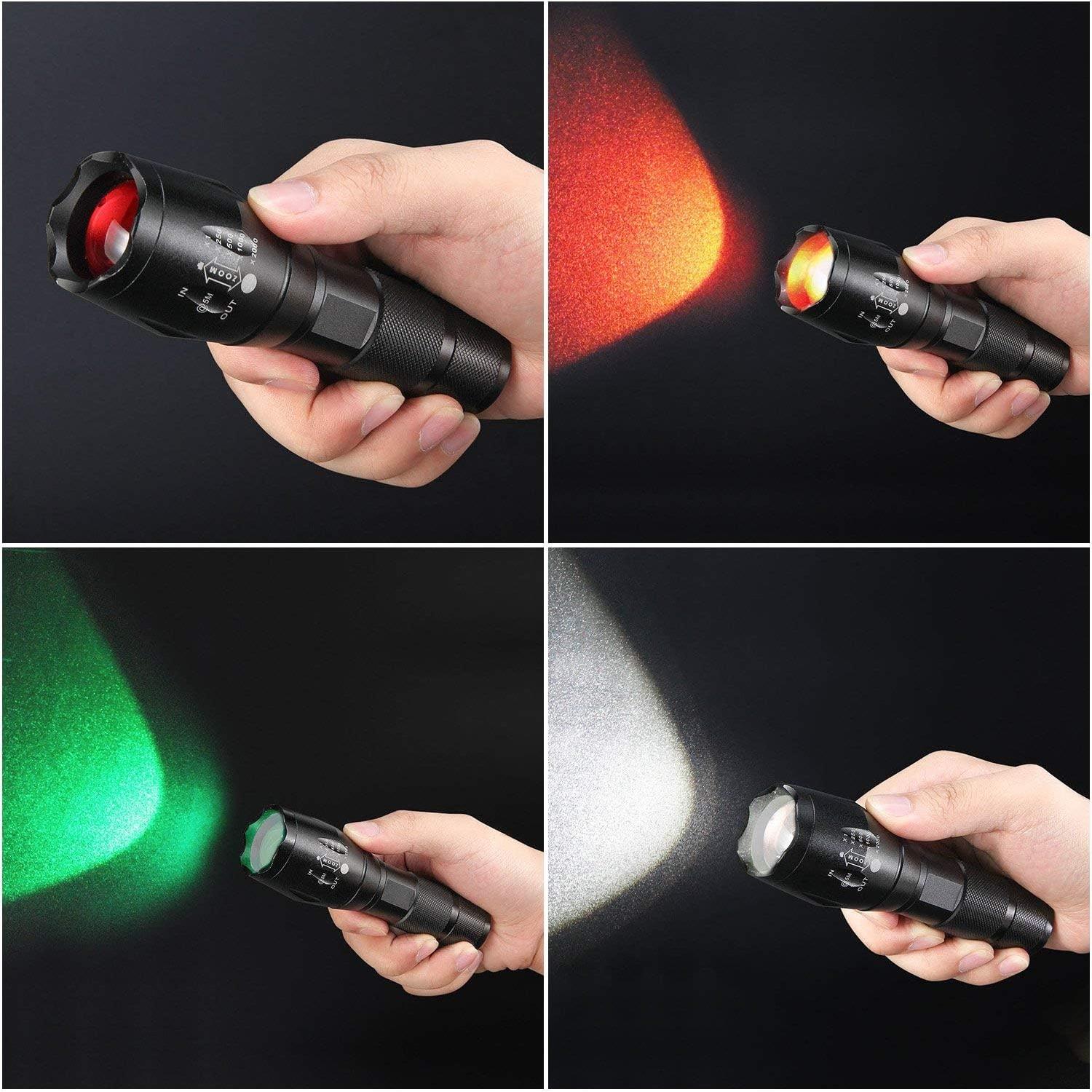 Linterna Táctica UltraFire A100 - 800 Lúmenes, 5 Modos, Zoomable