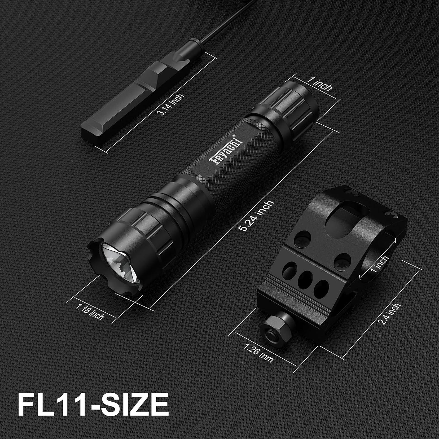 Linterna Táctica LED Feyachi FL11-MB 1200 Lúmenes con Montaje