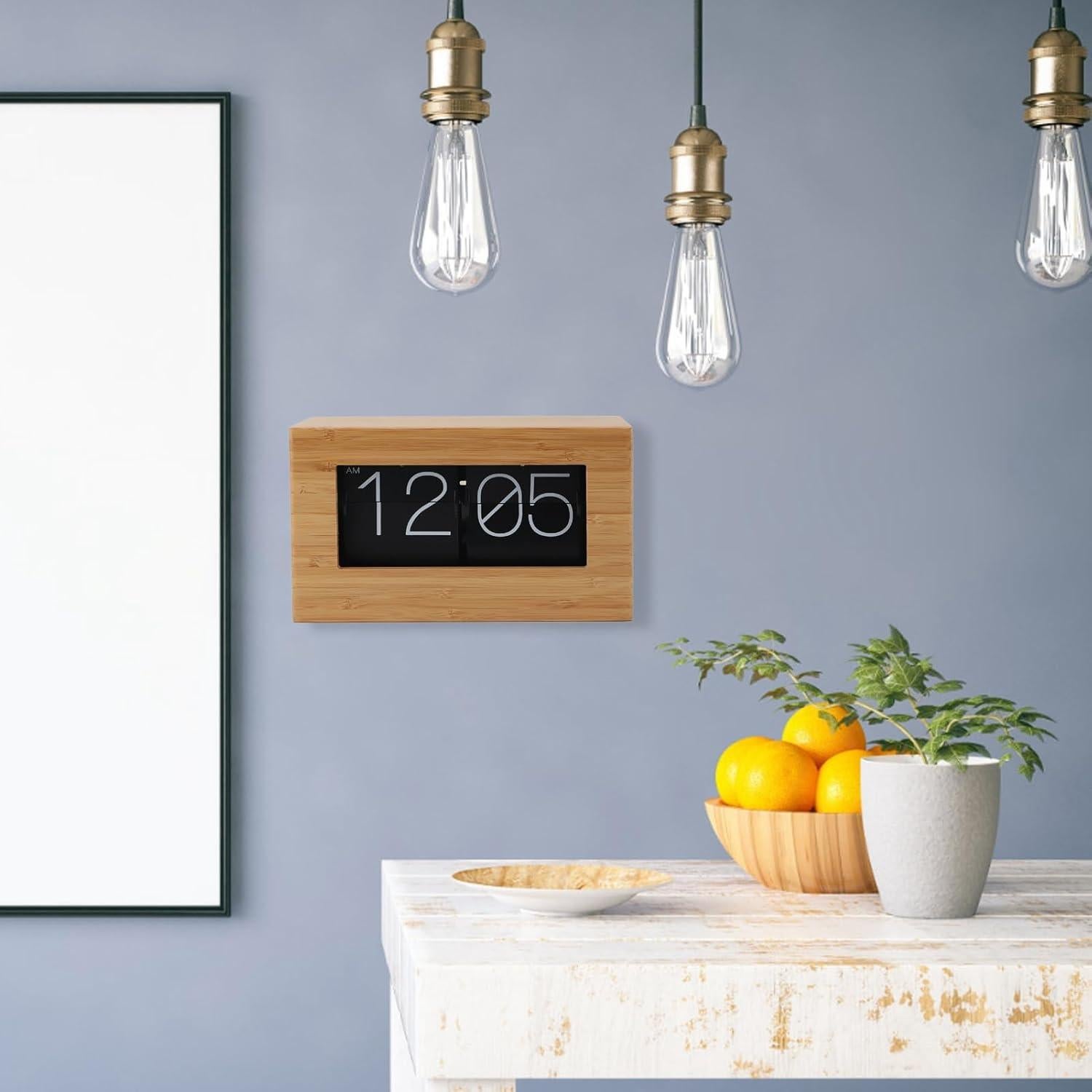 Reloj Digital Retro Plegable Cryfokt 21.4x12.7cm Beige