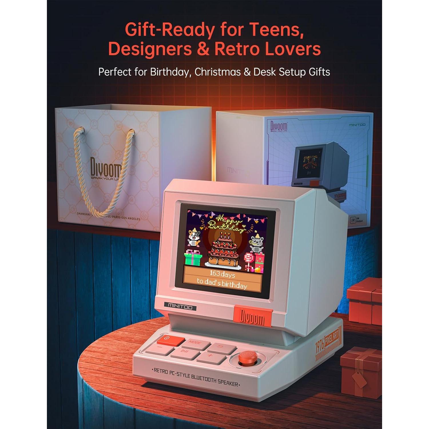 Altavoz Mini Retro Divoom MiniToo Bluetooth 5W con Pantalla