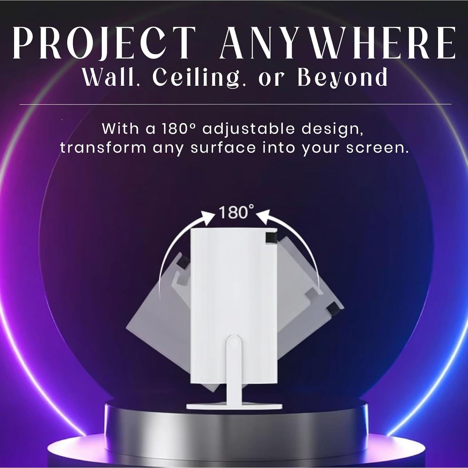 Proyector Mini HY300 Pro 720P HD Soporta 4K WiFi Bluetooth