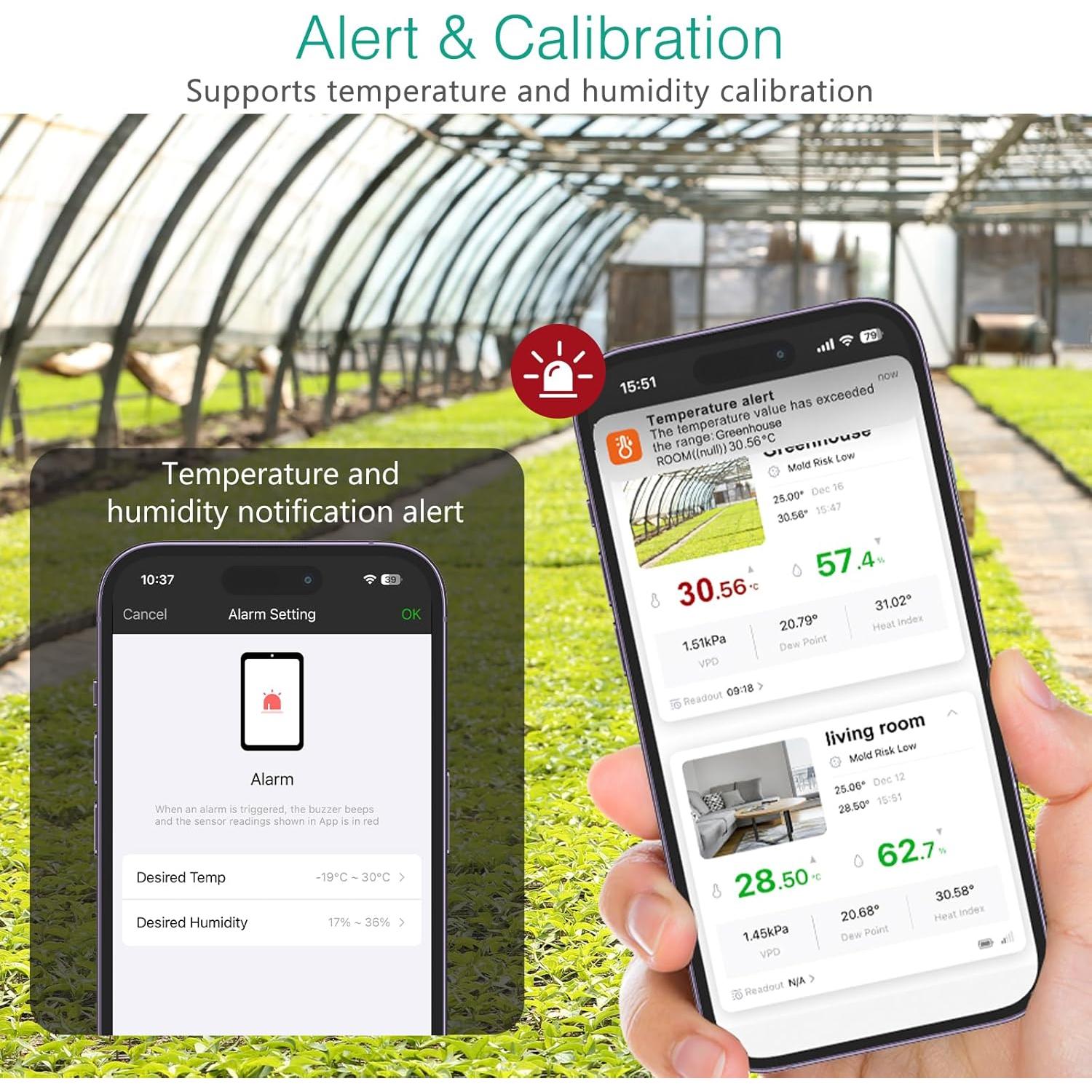 Termómetro Higrómetro Inalámbrico ORIA Bluetooth con APP