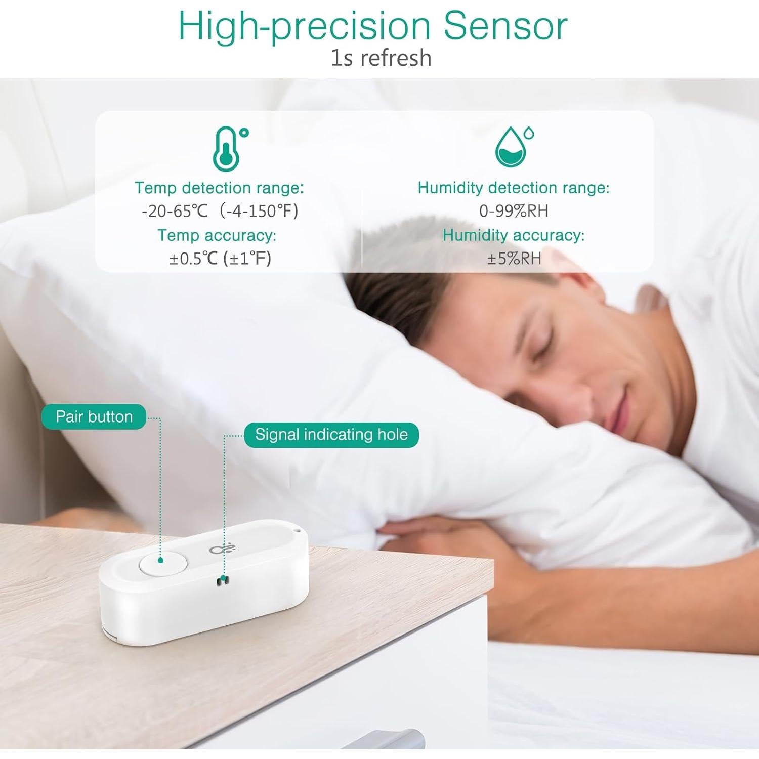 Termómetro Higrómetro Inalámbrico ORIA Bluetooth con APP