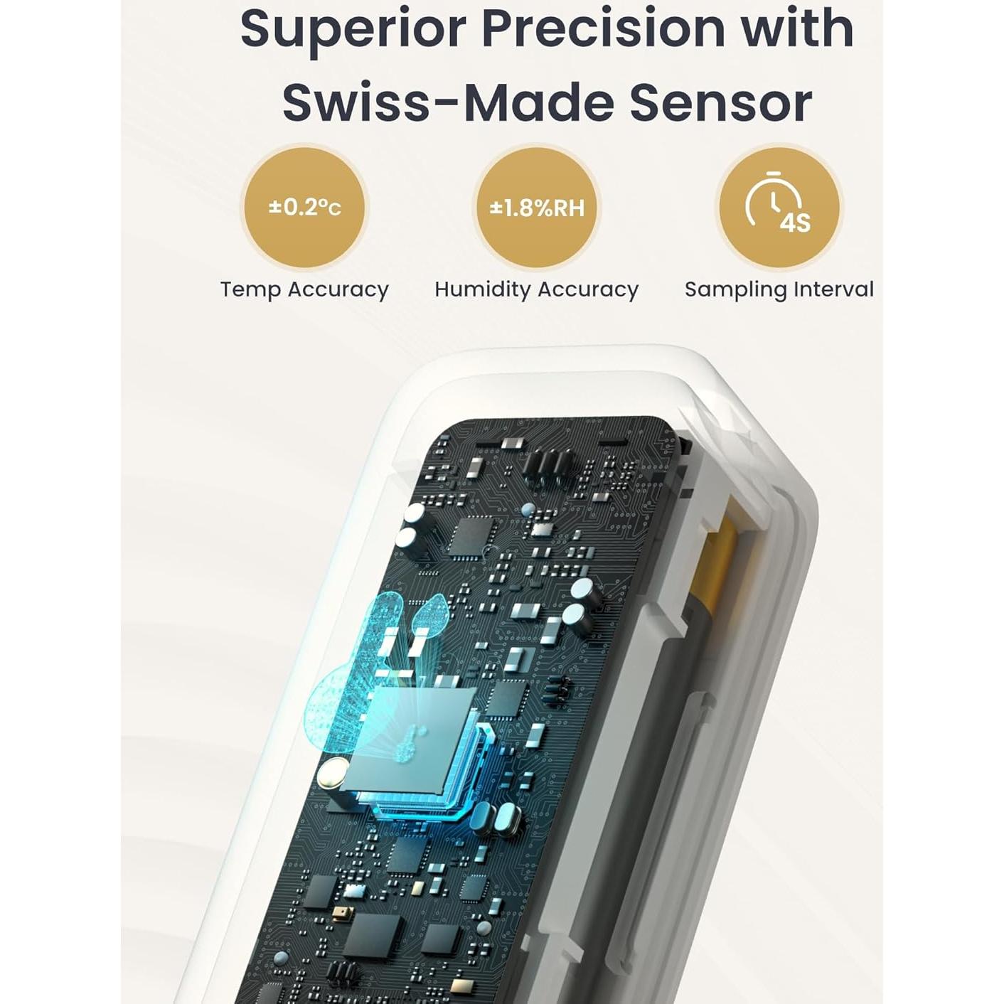 Termómetro Higrómetro Bluetooth SwitchBot IP65 2 Sensores