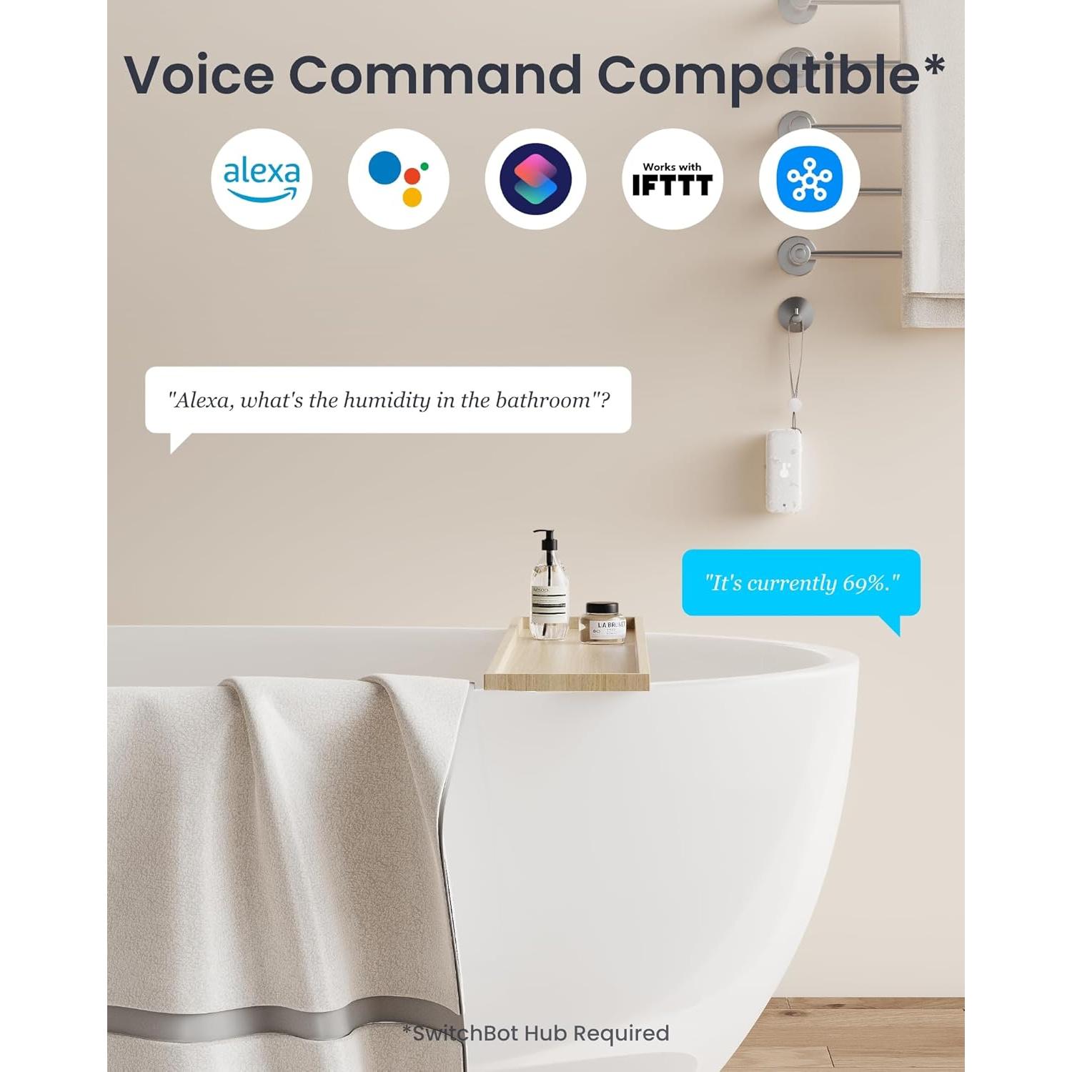 Termómetro Higrómetro Bluetooth SwitchBot IP65 2 Sensores