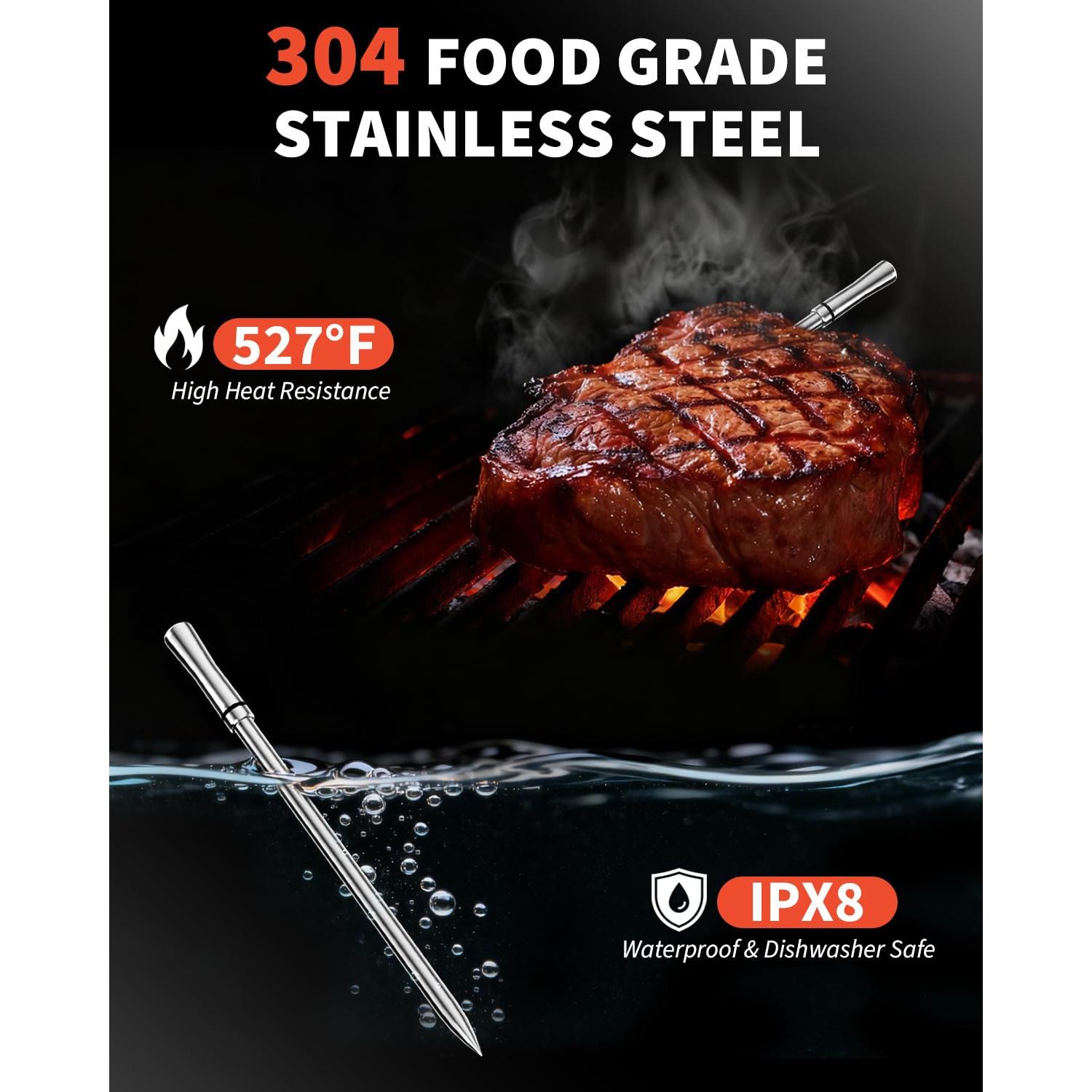 Termómetro de Carne Inalámbrico Miouca con 1 Sonda - Precisión NIST