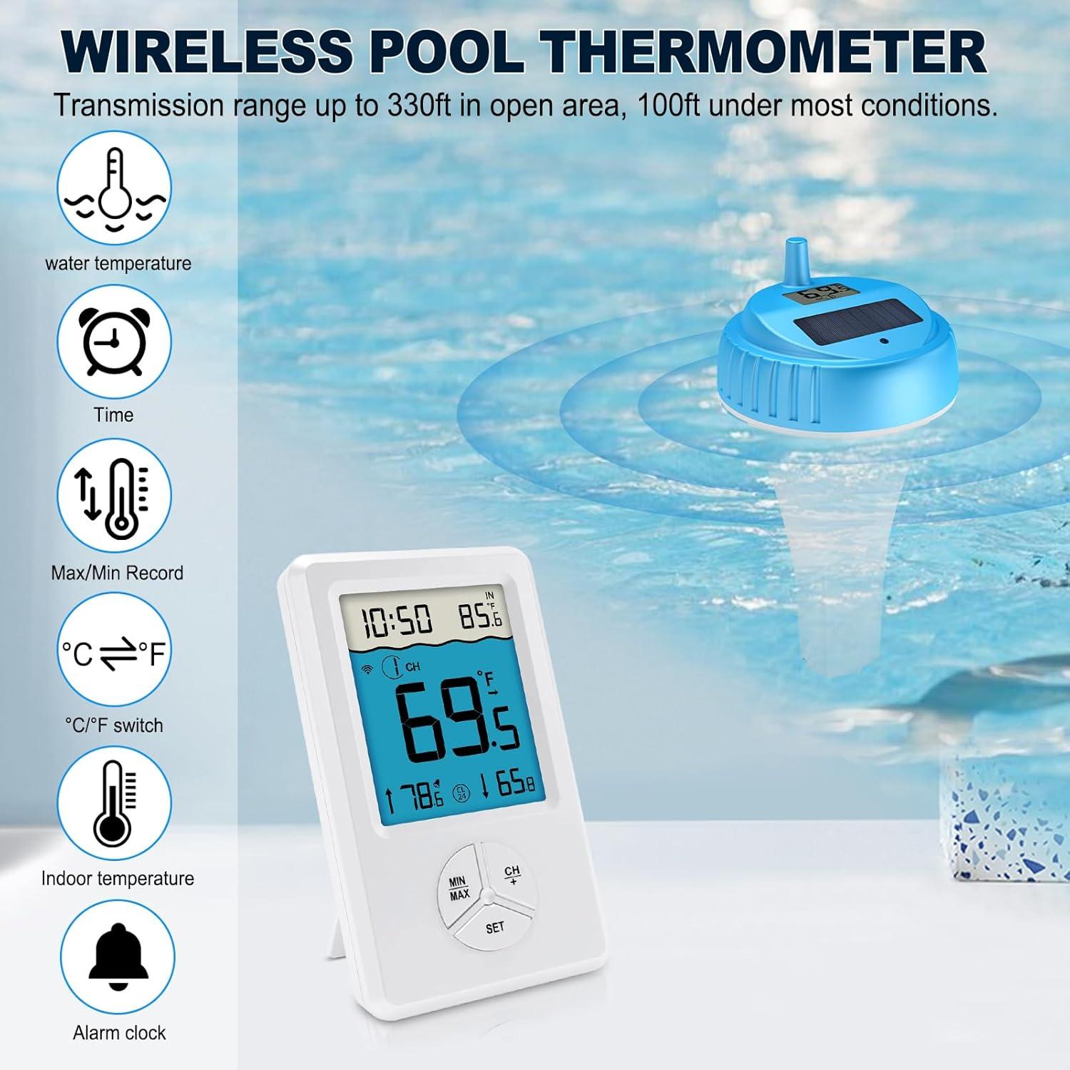 Termómetro Flotante Digital Urageuxy WS083T para Piscina