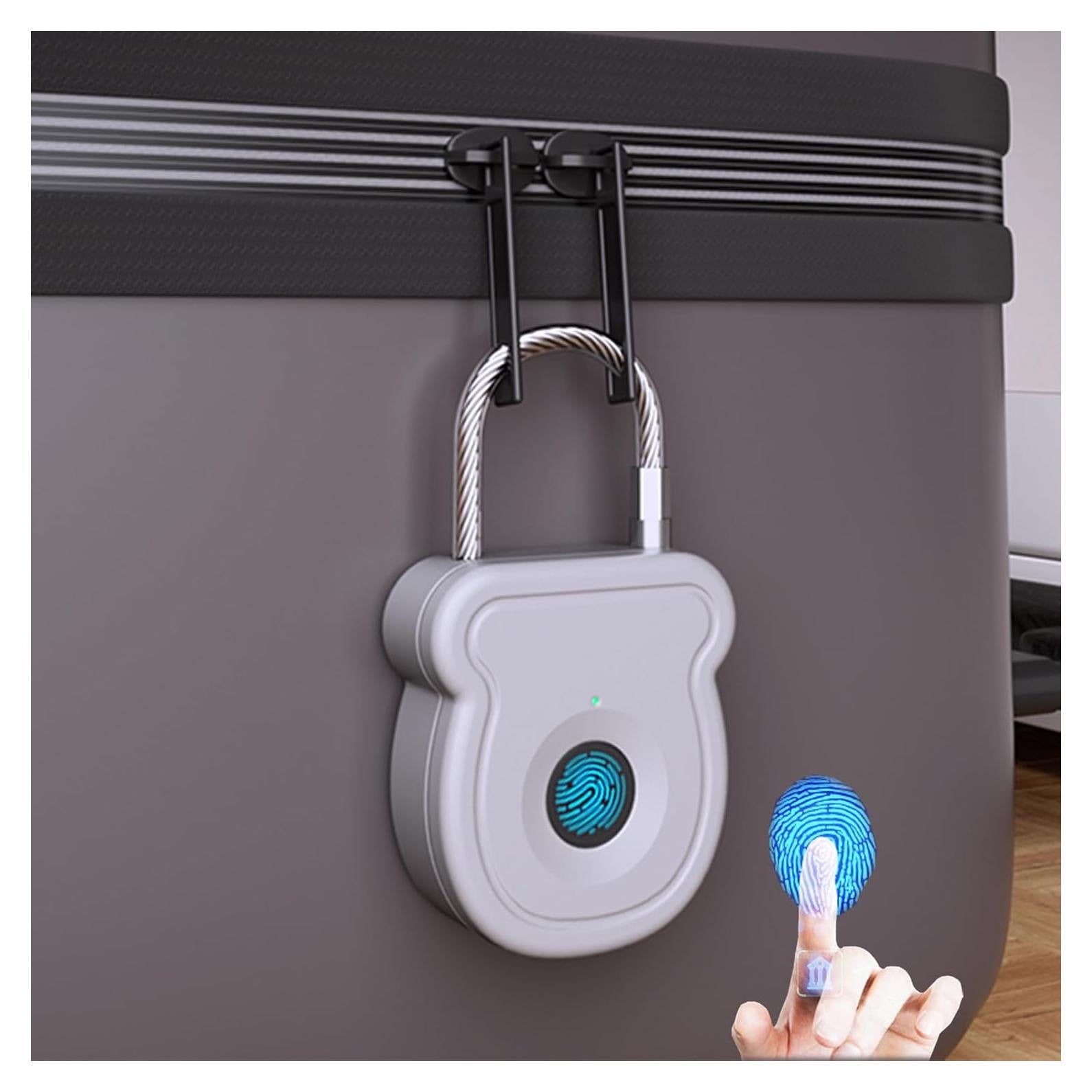 Candado Biométrico Bstsilver de Huella Dactilar 20 Usuarios USB