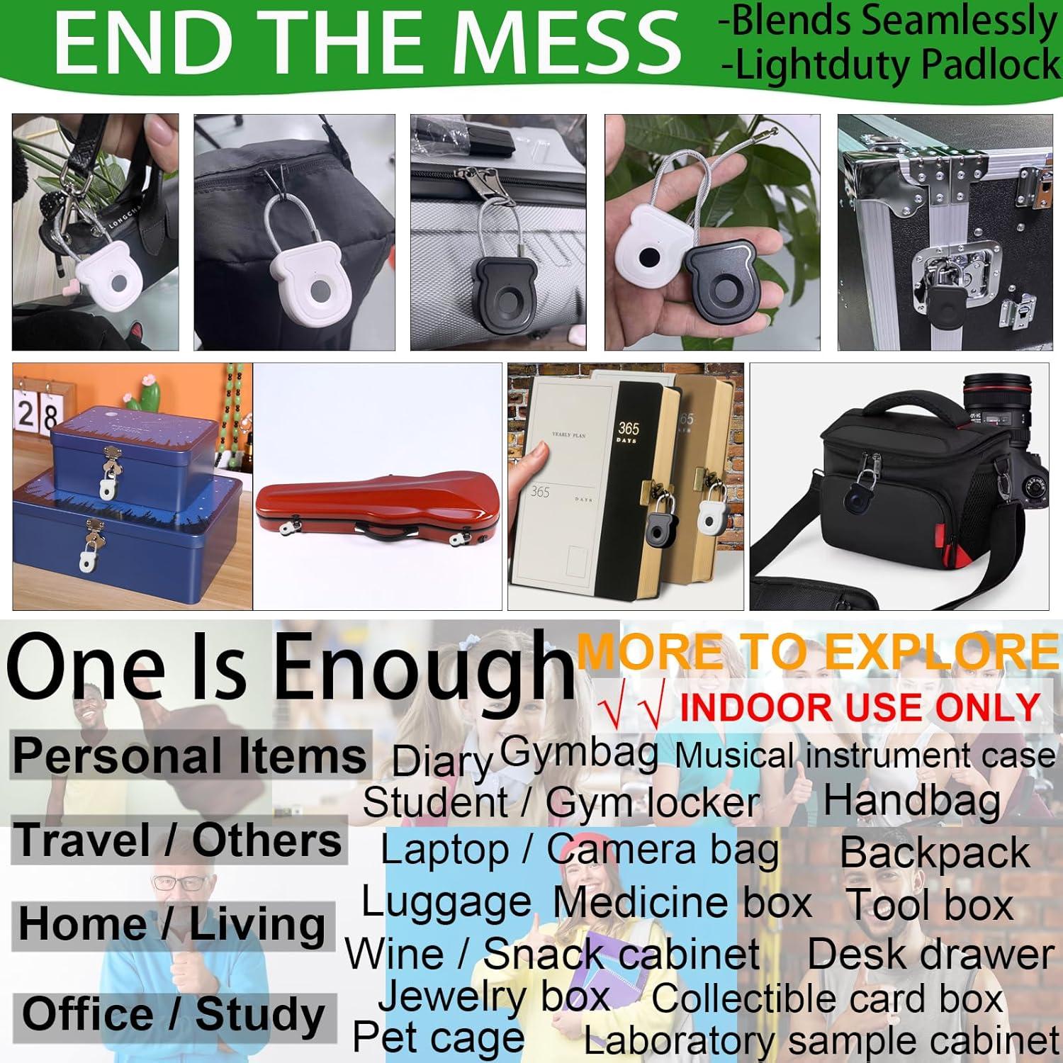 Candado Biométrico Bstsilver de Huella Dactilar 20 Usuarios USB